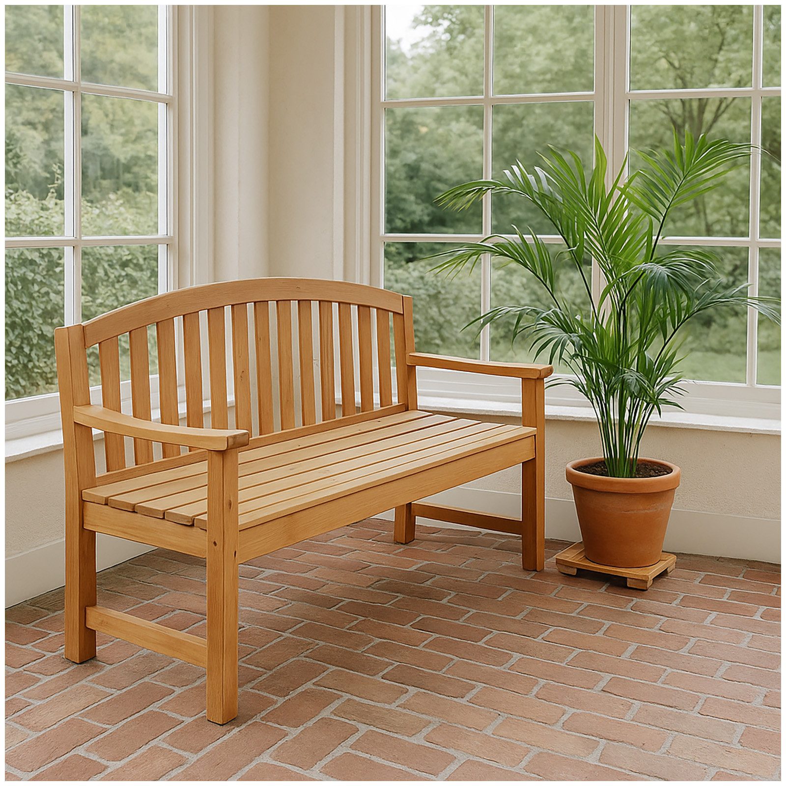 HTI-Living Gartenbank Stilvolle 2-Sitzer-Gartenbank aus Holz günstig online kaufen