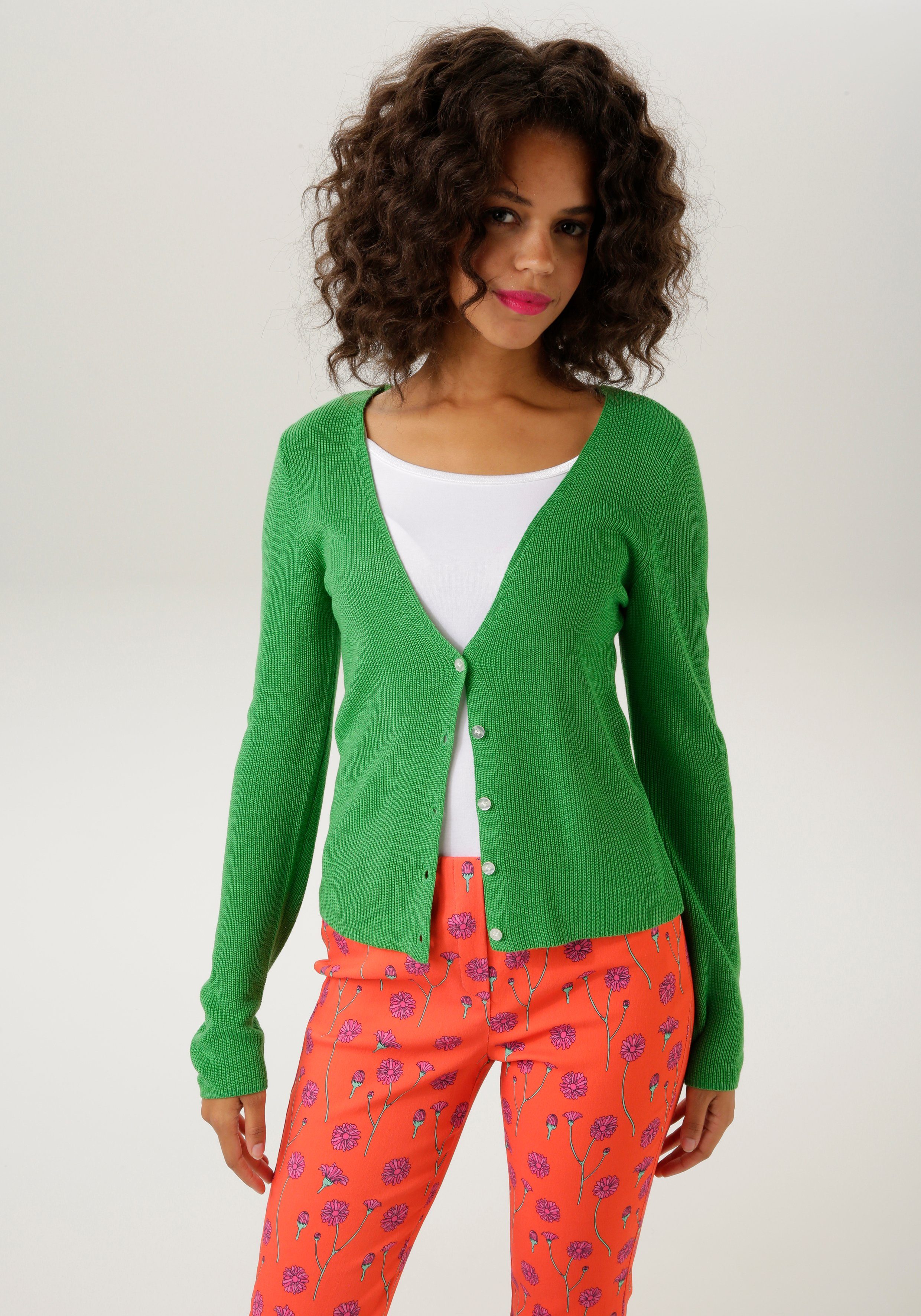 Aniston CASUAL Strickjacke in trendiger Farbpalette – Bild 2 von 5