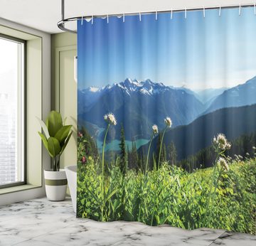 Abakuhaus Duschvorhang Moderner Digitaldruck mit 12 Haken auf Stoff Wasser Resistent Breite 175 cm, Höhe 180 cm, Berg Diablo See Löwenzahn