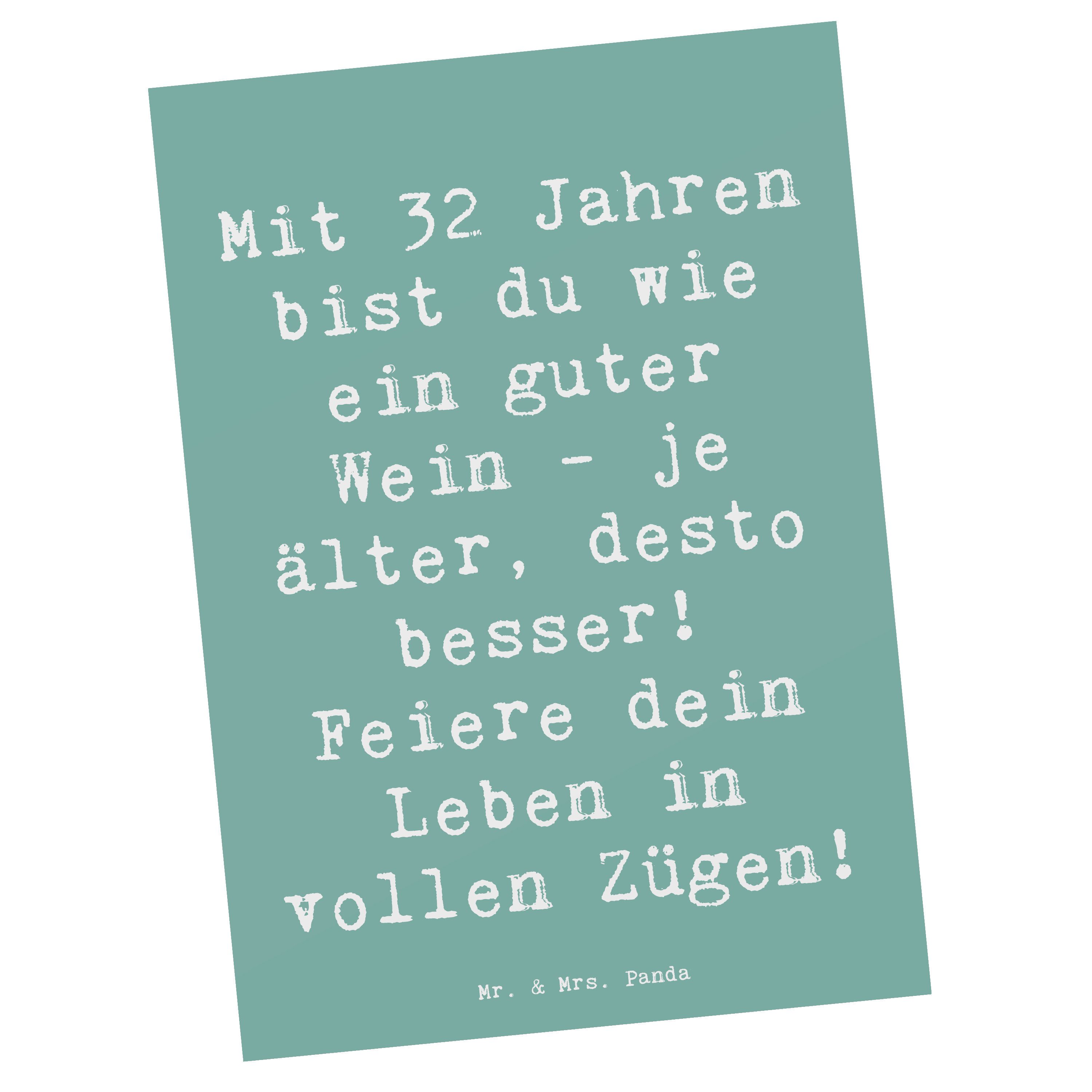 Postkarte Spruch 32. Geburtstag - Meeresbrise - Geschenk, Meilenstein, Geburtst