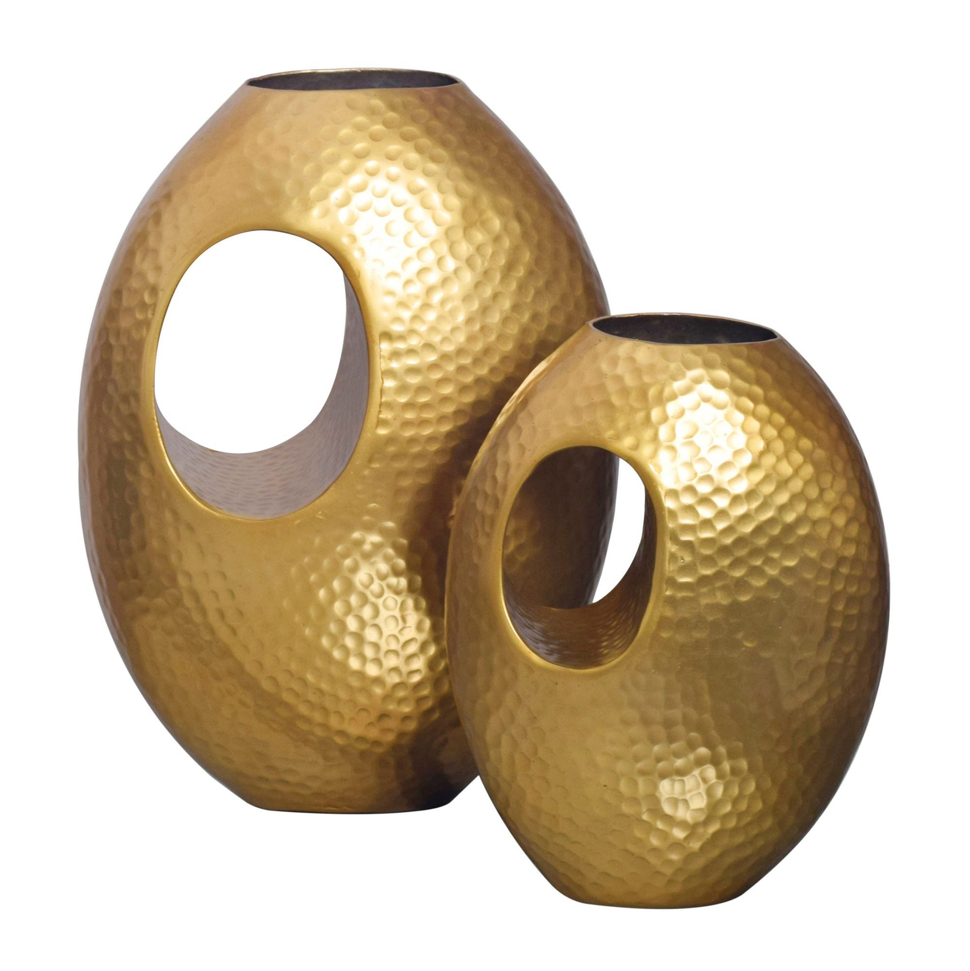 FINEBUY Dekovase FB65114 (Hammerschlag, Vase 2er günstig online kaufen