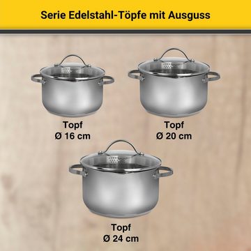 Krüger Kochtopf, Edelstahl 18/8 (1-tlg), Induktion