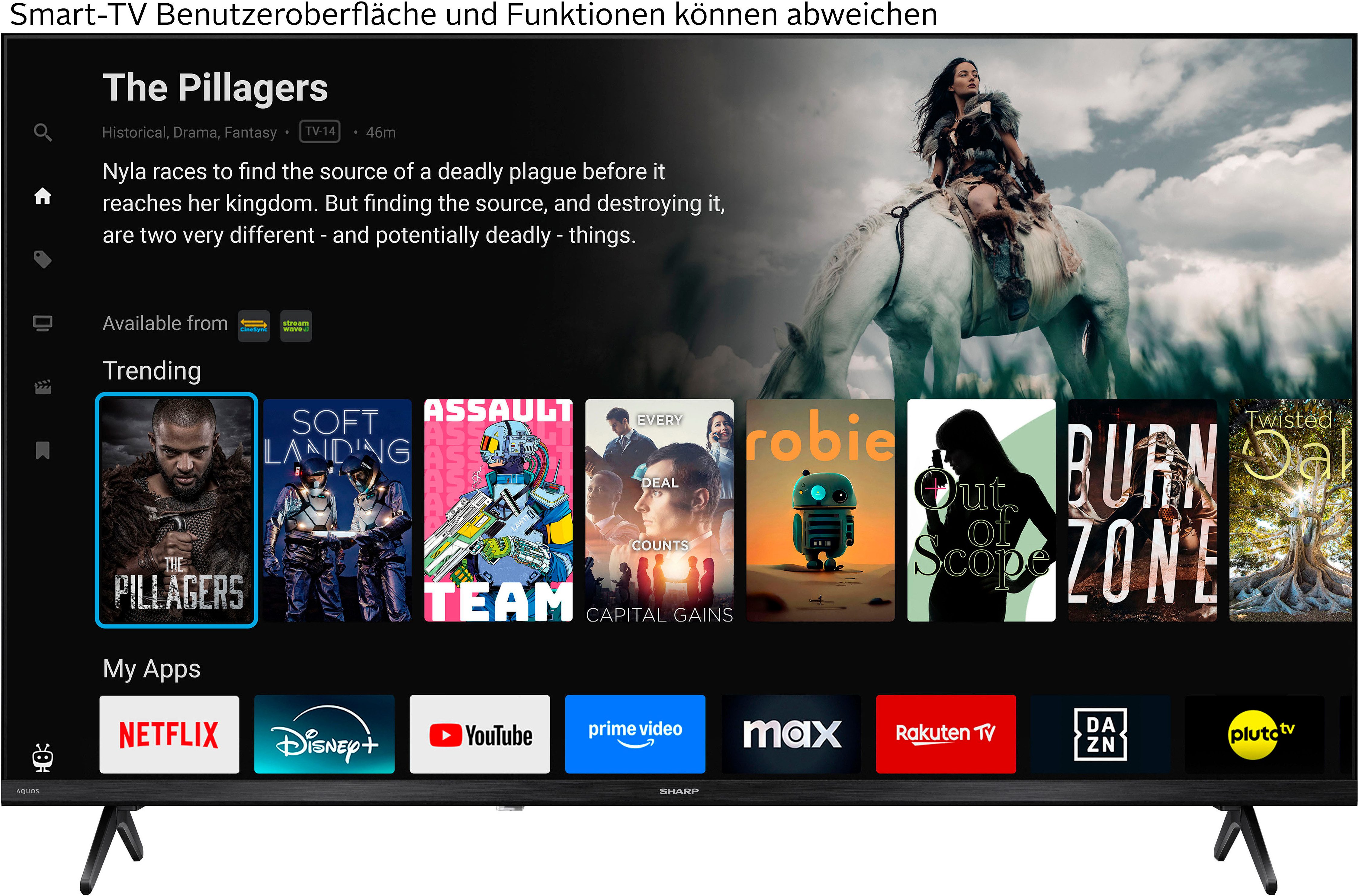 Sharp 2T-C40HEx LED-Fernseher (101 cm/40 Zoll, Full HD, Smart-TV)