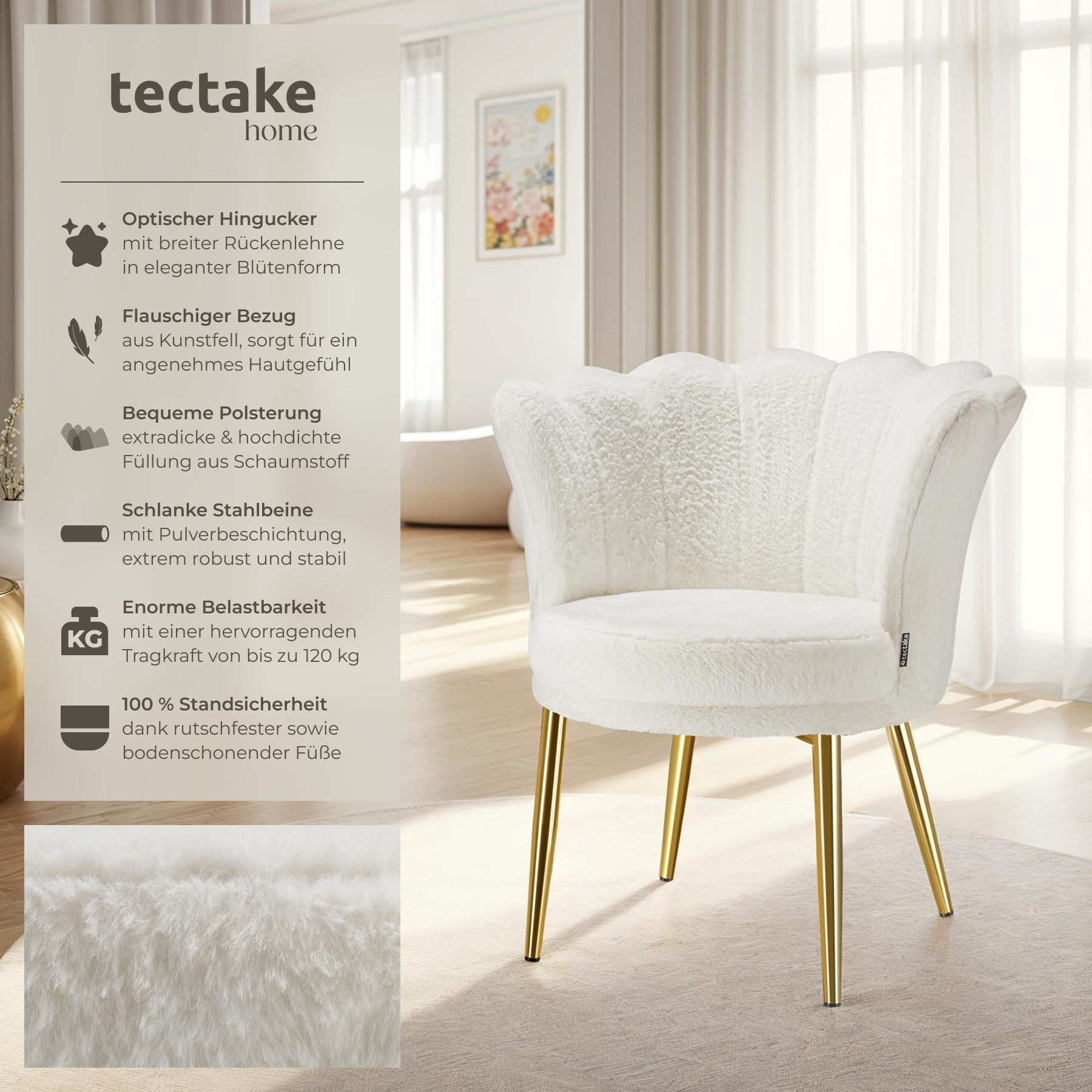tectake Esszimmerstuhl Sessel (Set., 1 St), günstig online kaufen