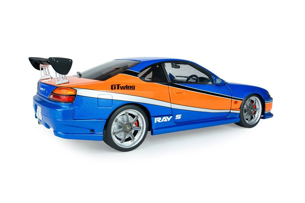 Solido Modellauto Nissan Silvia S15 Spec-S 2006 blau Fast & Furious Tokio Drift MonaLisa, Maßstab 1:18