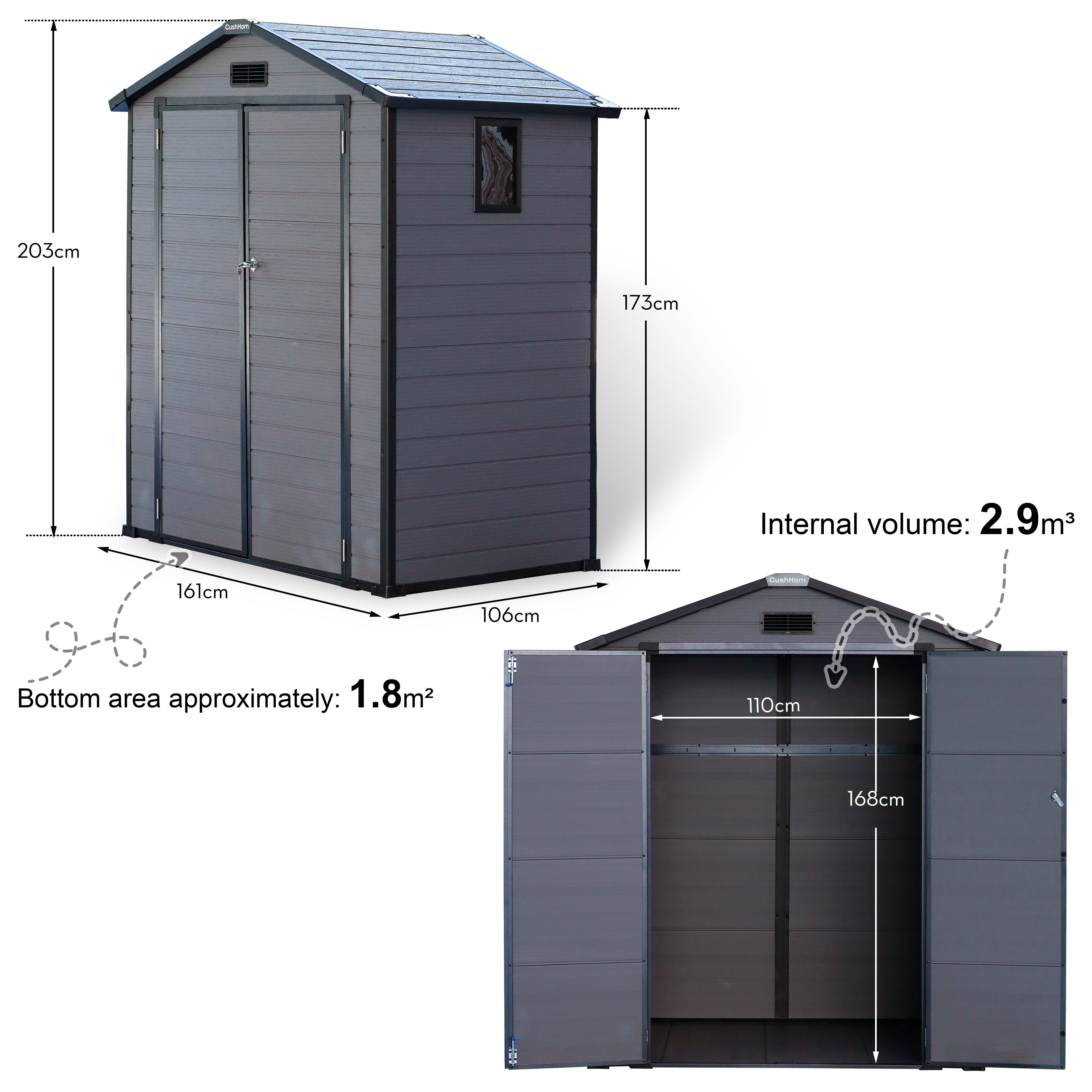 CCLIFE Gerätehaus Gerätehaus Geräteschuppen Gartenhaus Wetterfest günstig online kaufen