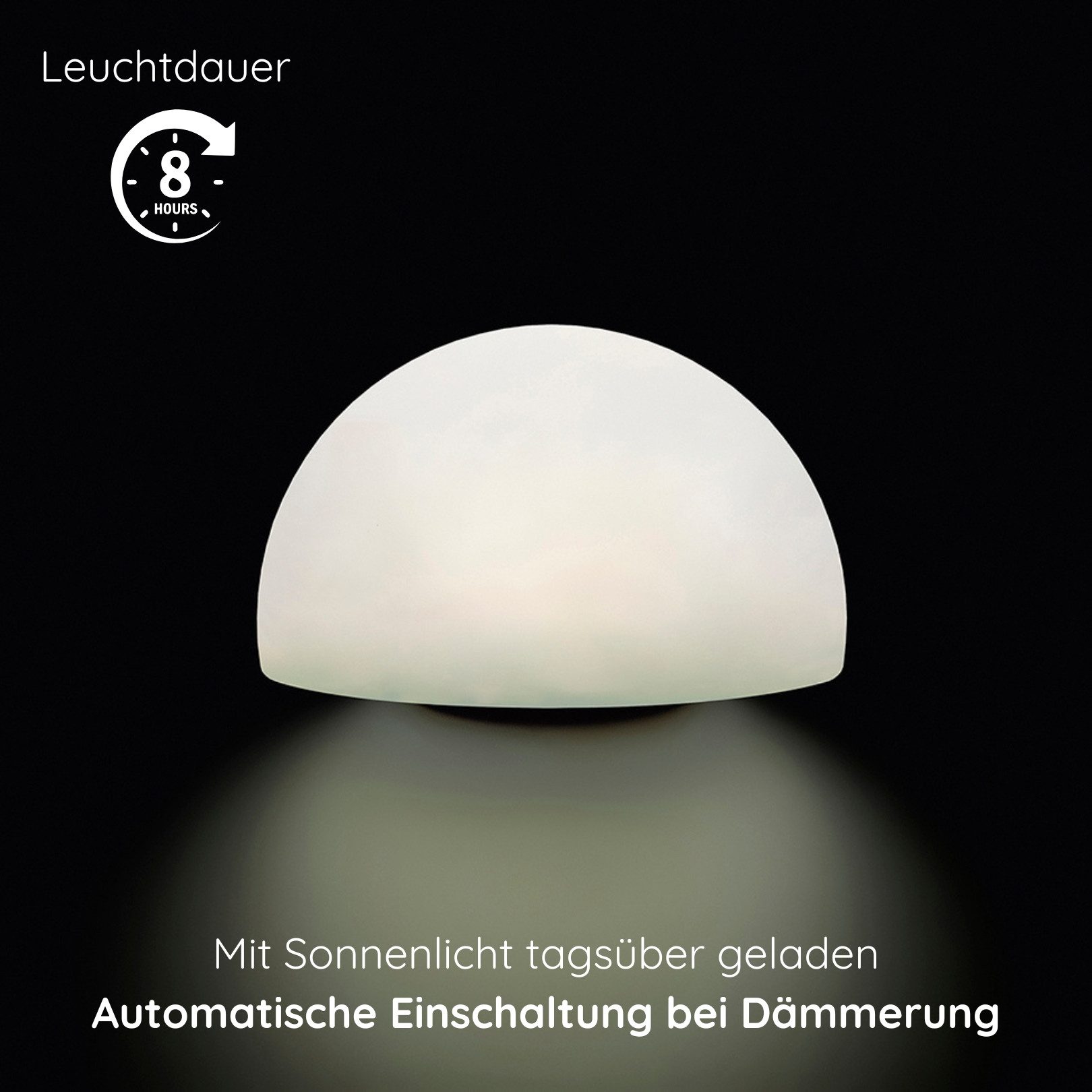 MeLiTec LED Solarleuchte 2er Set Solar-Gartenleuchte LK18 Modell Halbkugel, günstig online kaufen