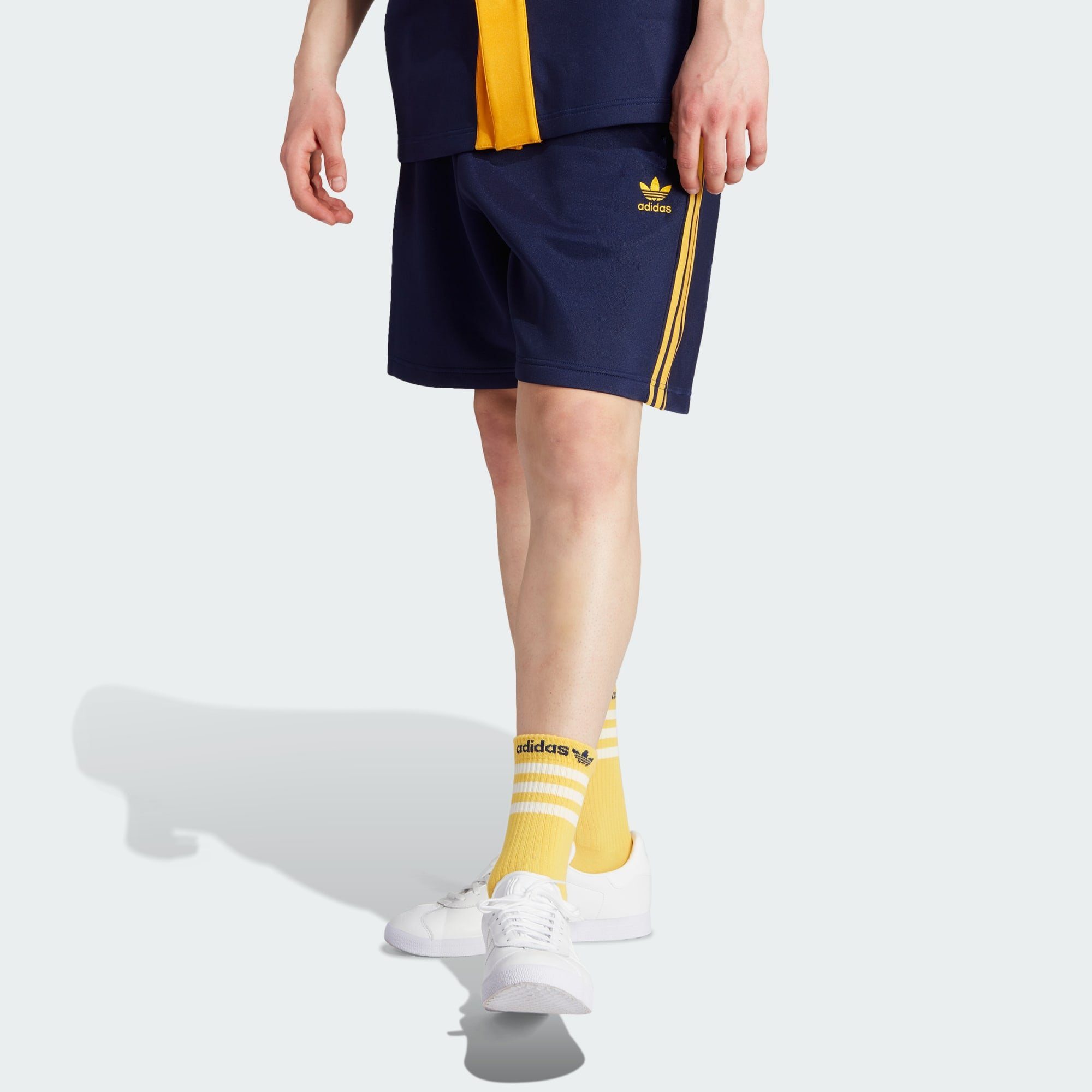 adidas Originals Shorts ADICOLOR CLASSICS+ SHORTS Dark Blue / Crew Yellow