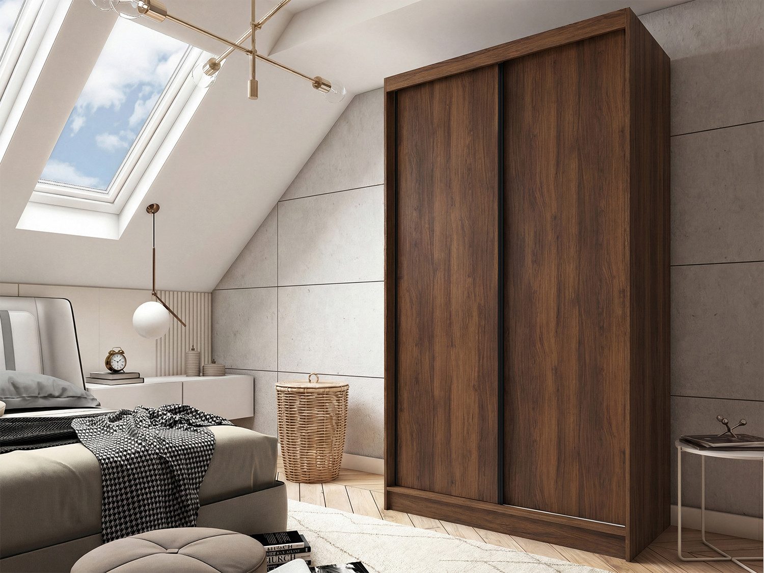 Beautysofa Kleiderschrank MARIO II Breite: 120 oder 240cm, mit Schubladen