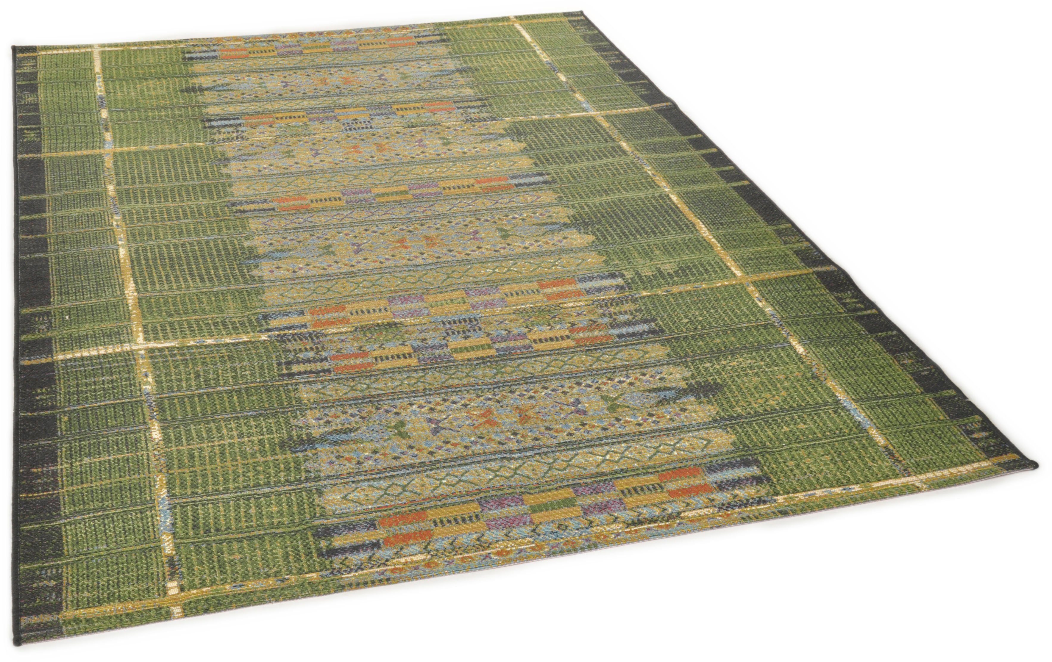 Teppich grün Falcone, Gino Flachgewebe, In- 5 Höhe: mm, und Outdoor Outdoor-Africa geeignet Ethno Style, 38, rechteckig,