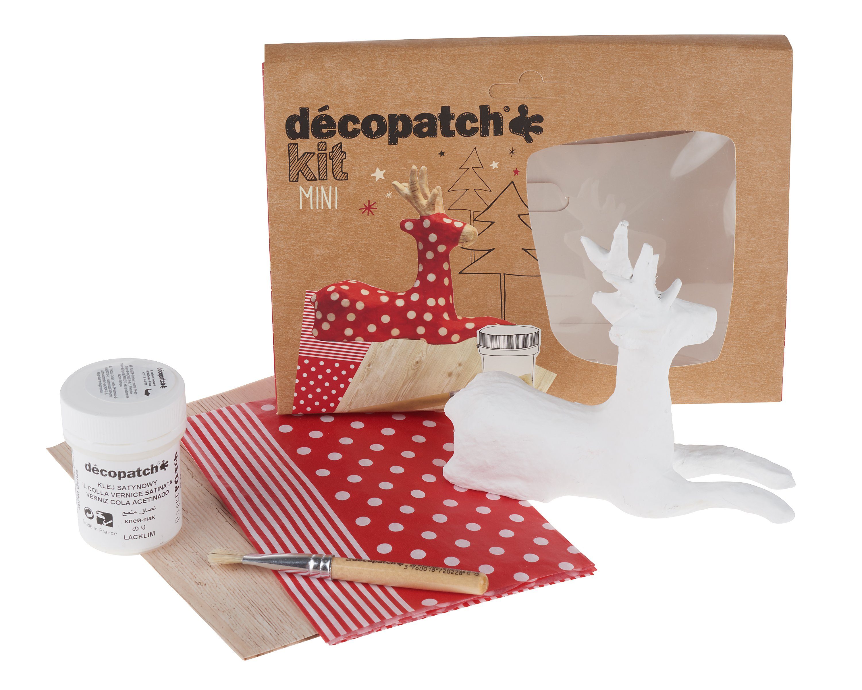 décopatch Motivpapier »Rentier«, 3 Stück, Tolles Bastelset als