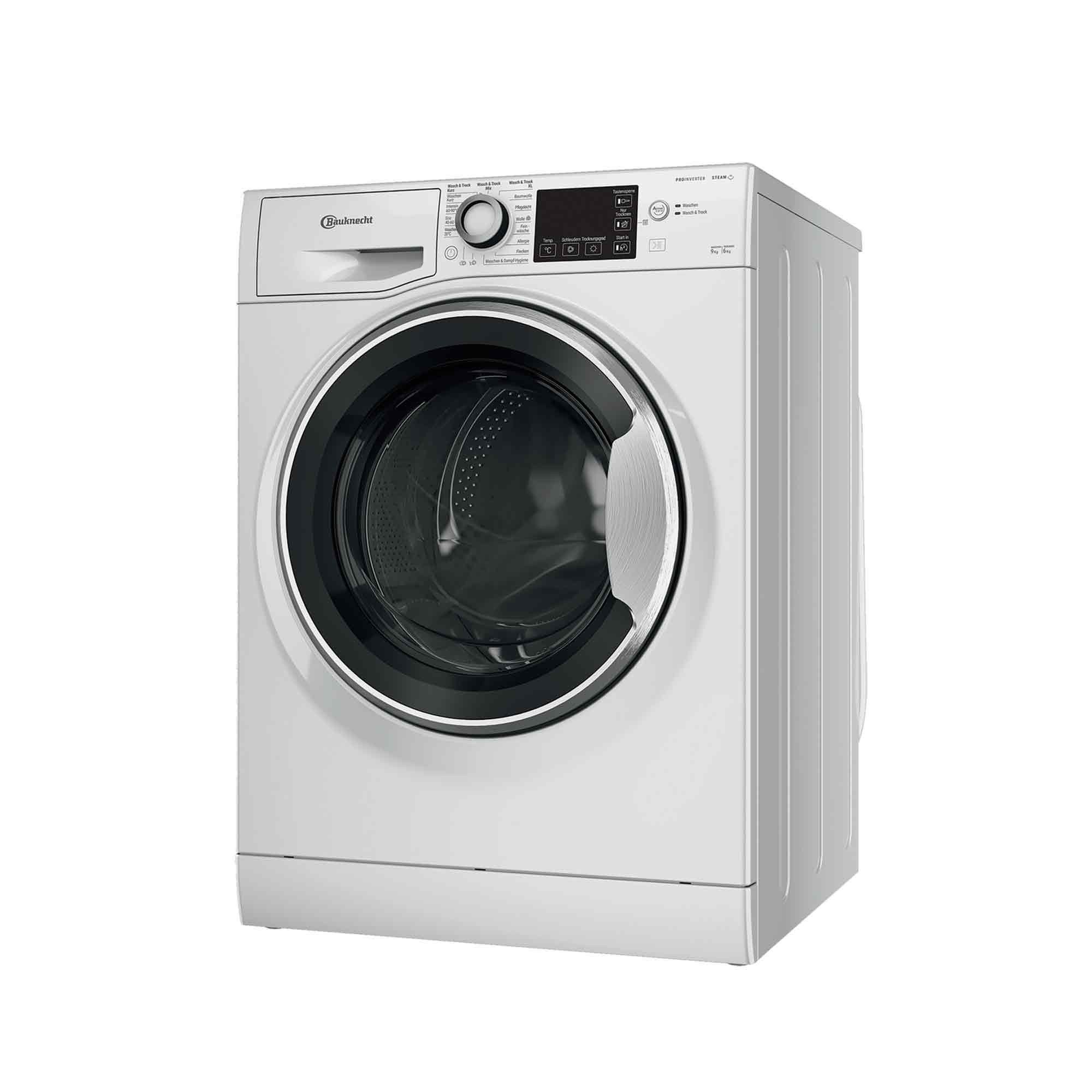 BAUKNECHT Waschtrockner WADR ACTIVE 9614 D, 9 kg, 6 kg, 1400 U/min, Mehrfachwasserschutz+, Active Care, Nachlegefunktion