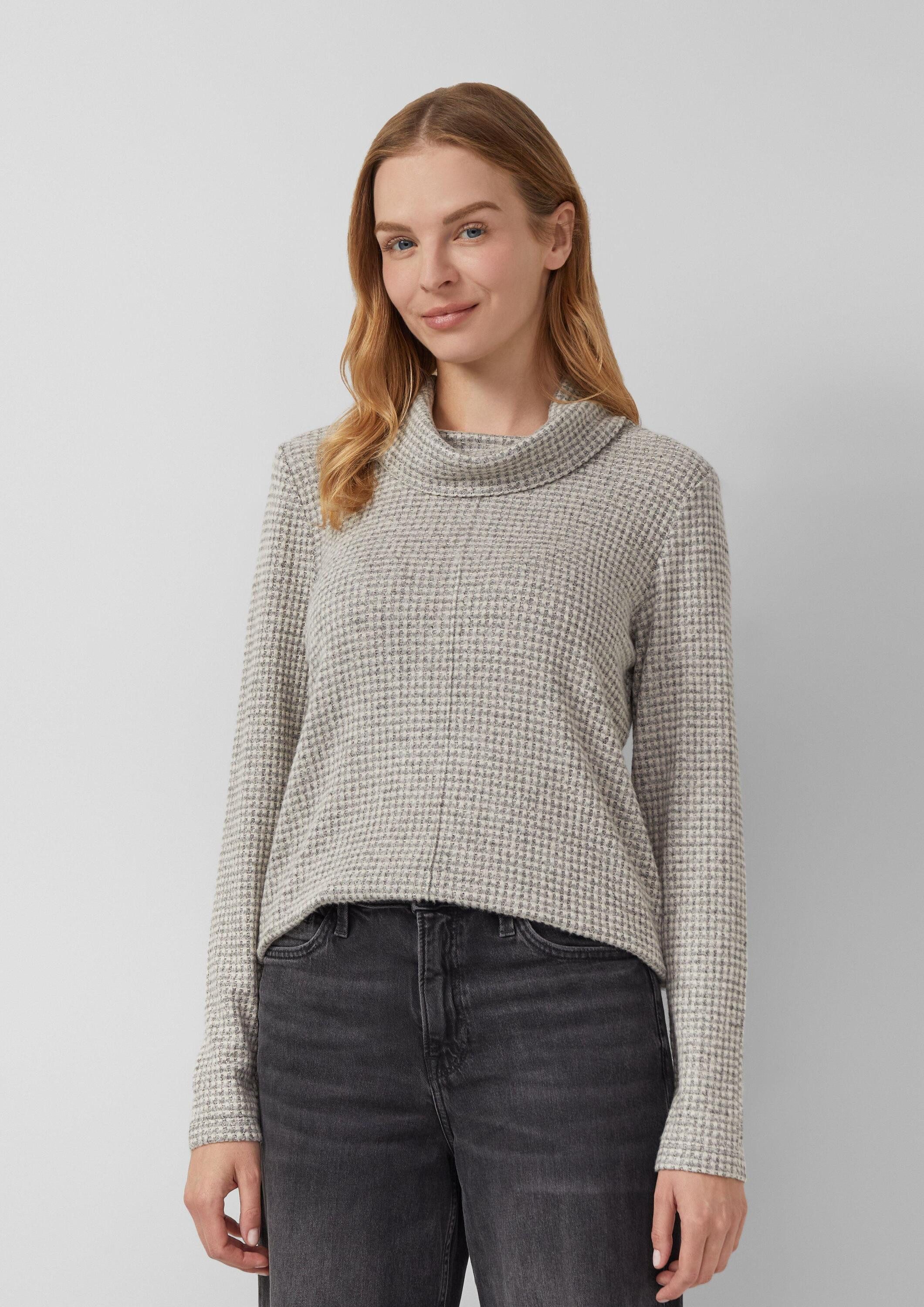 s.Oliver Langarmshirt T-Shirt Weiches Jersey-Shirt mit Waffelstruktur günstig online kaufen