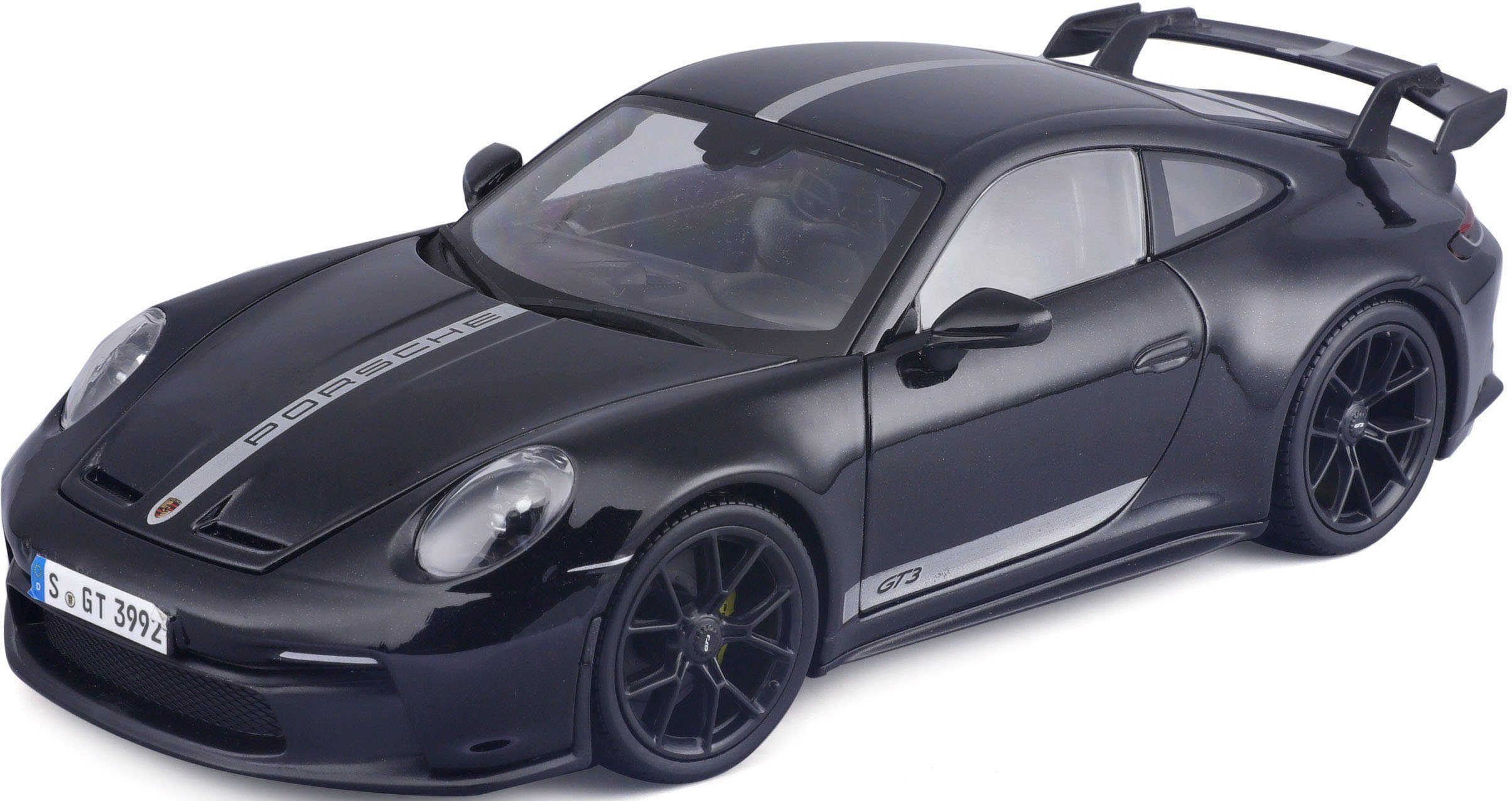 Sammlerauto 1:18 Porsche 911 GT3, ´23, schwarz mit Streifen