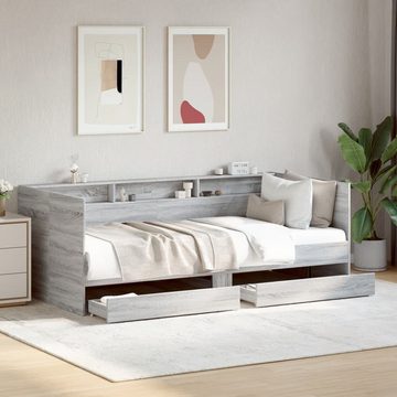 vidaXL Bett Tagesbett mit Schubladen Grau Sonoma 90x190 cm Holzwerkstoff