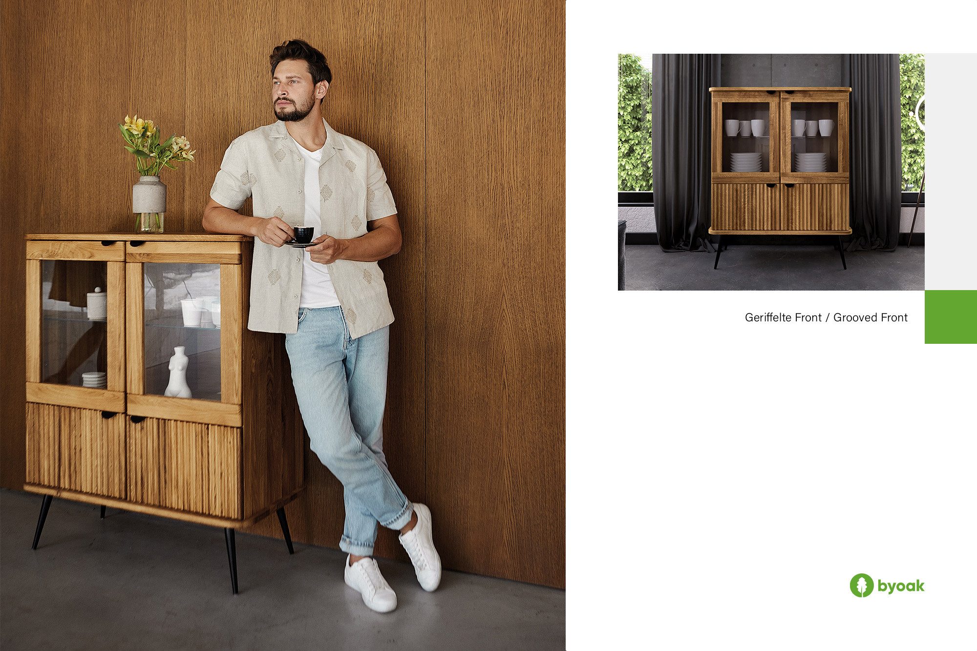 byoak Anrichte KULA aus Massivholz, Naturgeölt