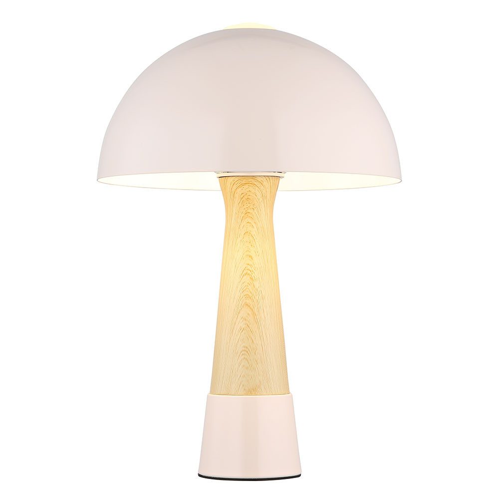 NOWA LED Tischleuchte, Leuchtmittel inklusive, Warmweiß, Tischlampe Tischleuchte Nachttischlampe Pilz Design Champagner LED