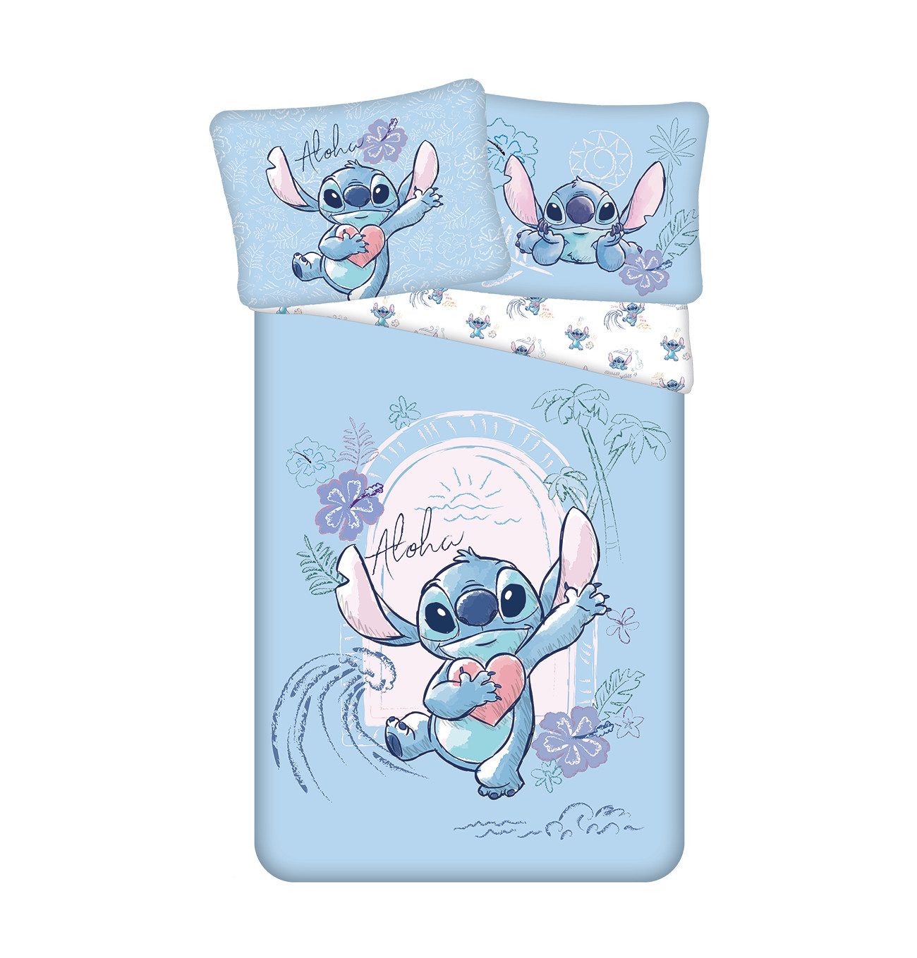 Lilo & Stitch Wendebettbezug Lilo und Stitch blaue Wende Bettwäsche Kissenb günstig online kaufen