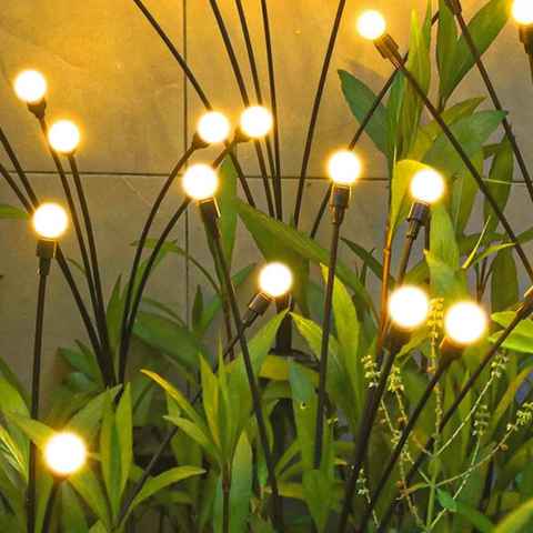 Salcar LED Solarleuchte Solarleuchten Garten Erdspieß 2er Set, Solar Gartenleuchten Kugeln, Warmweiß, mit 2 Modi, 6 Lampen, Automatische Beleuchtung