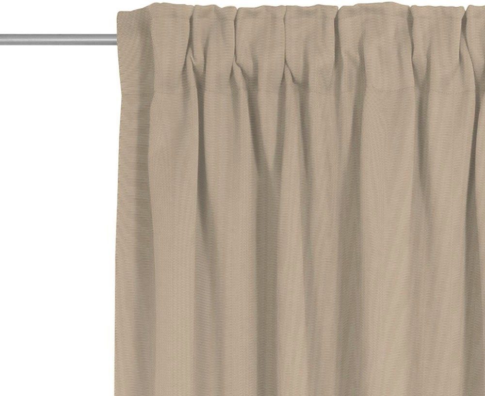 Vorhang Uni St), (1 Adam, Jacquard, Collection, Bio-Baumwolle Multifunktionsband aus nachhaltig hellbraun blickdicht
