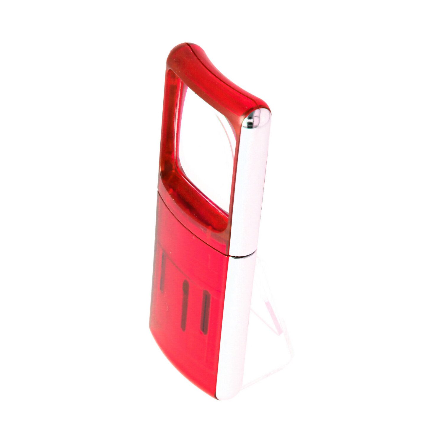 LED Taschenlampe LED-Lupe mit LED-Beleuchtung und 3fach Vergrösserung Farbe Rot