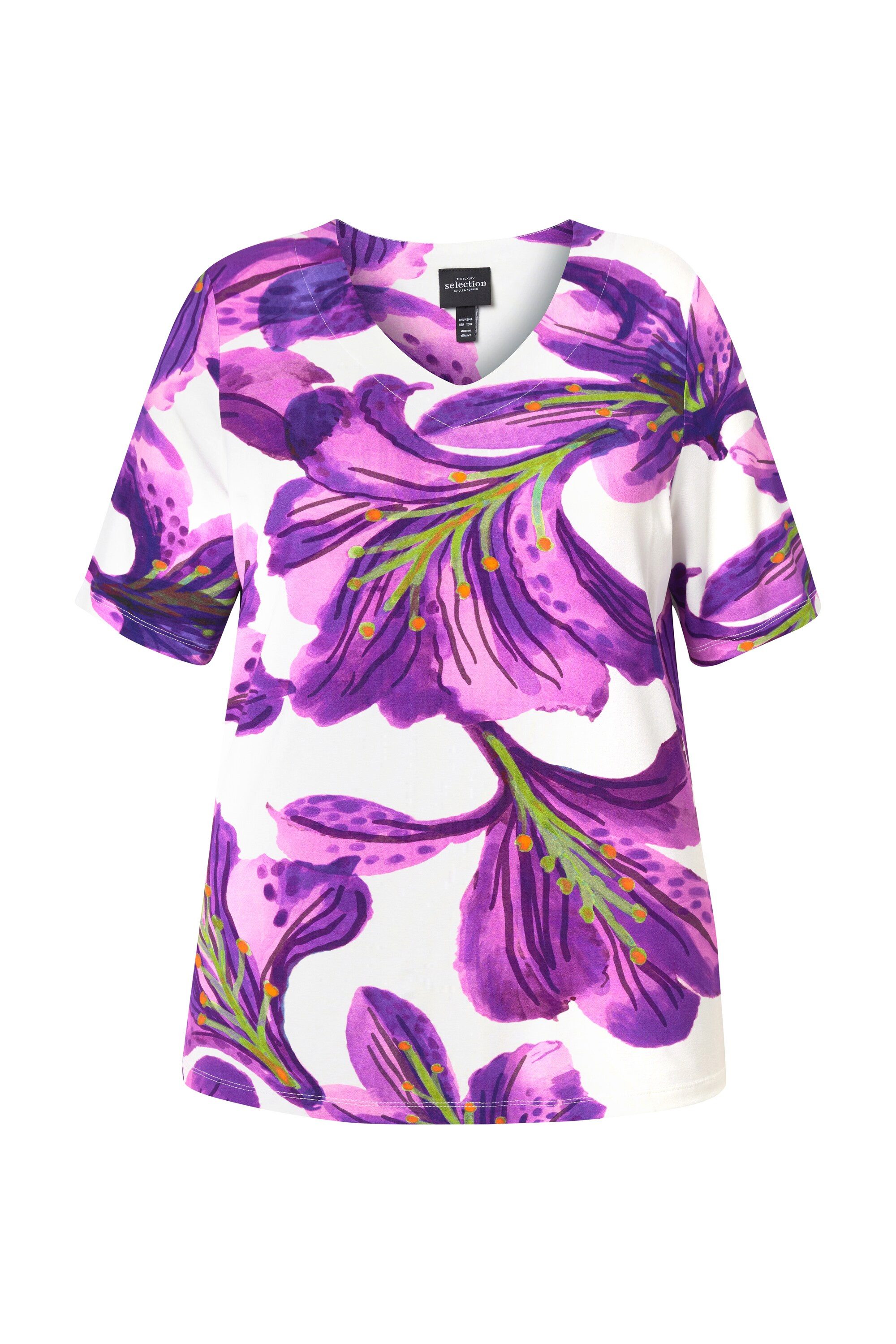 Ulla Popken T-Shirt T-Shirt Blüten Classic günstig online kaufen