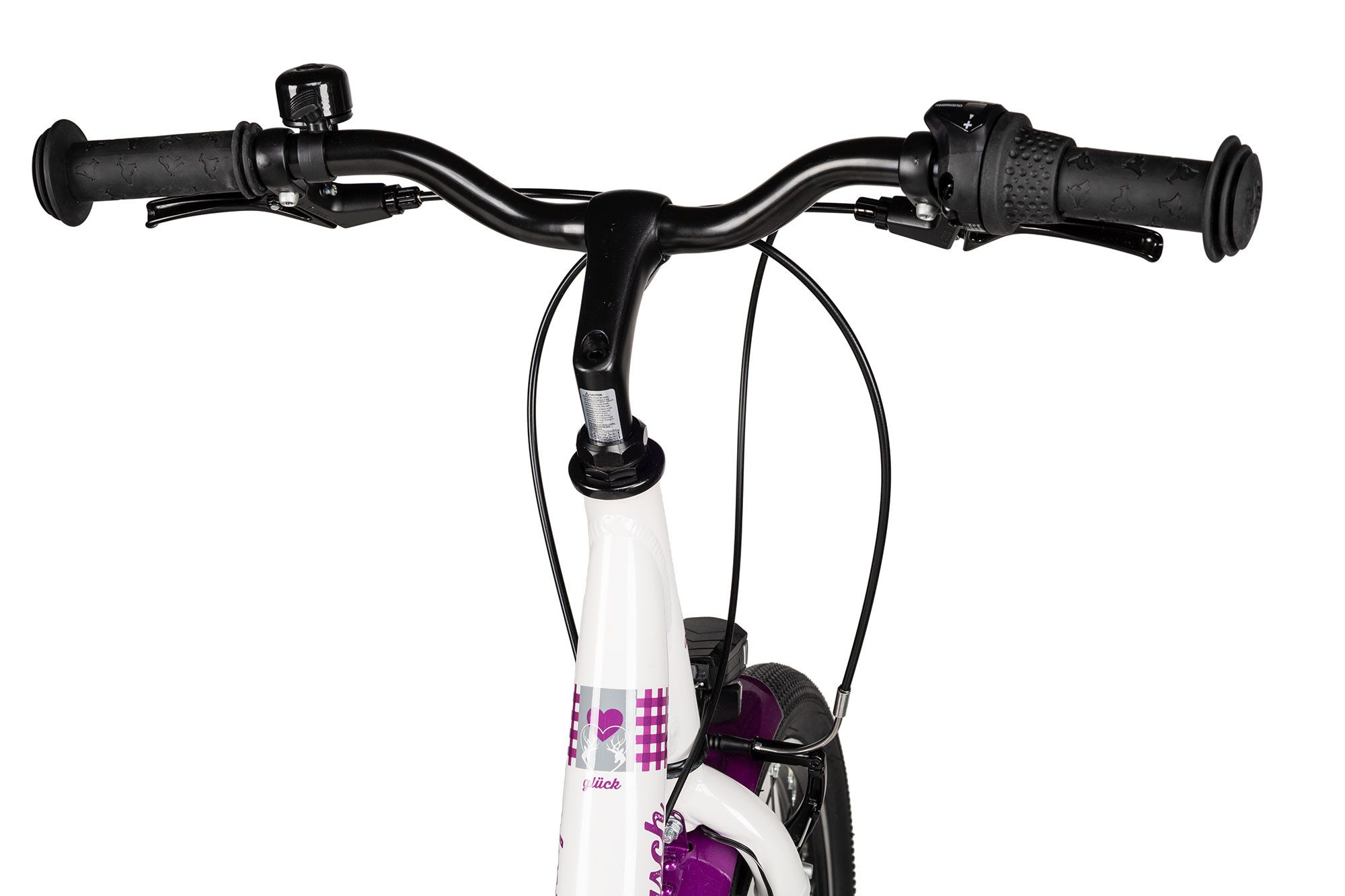 Almrausch Kinderfahrrad GLÜCK 3 20 Nexus, 3 Gang Shimano Nexus 3 Rücktritt Schaltwerk, Nabenschaltung Rücktritt, Nabenschaltung Rücktritt weiß