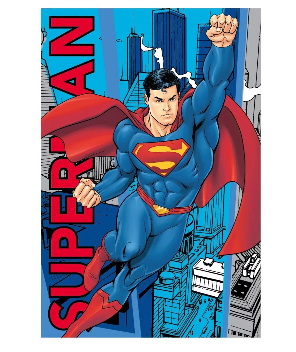 Wohndecke Superman-Fleecedecke 100 x 150 cm, Superman, Geschenkidee für Mädchen und Jungen