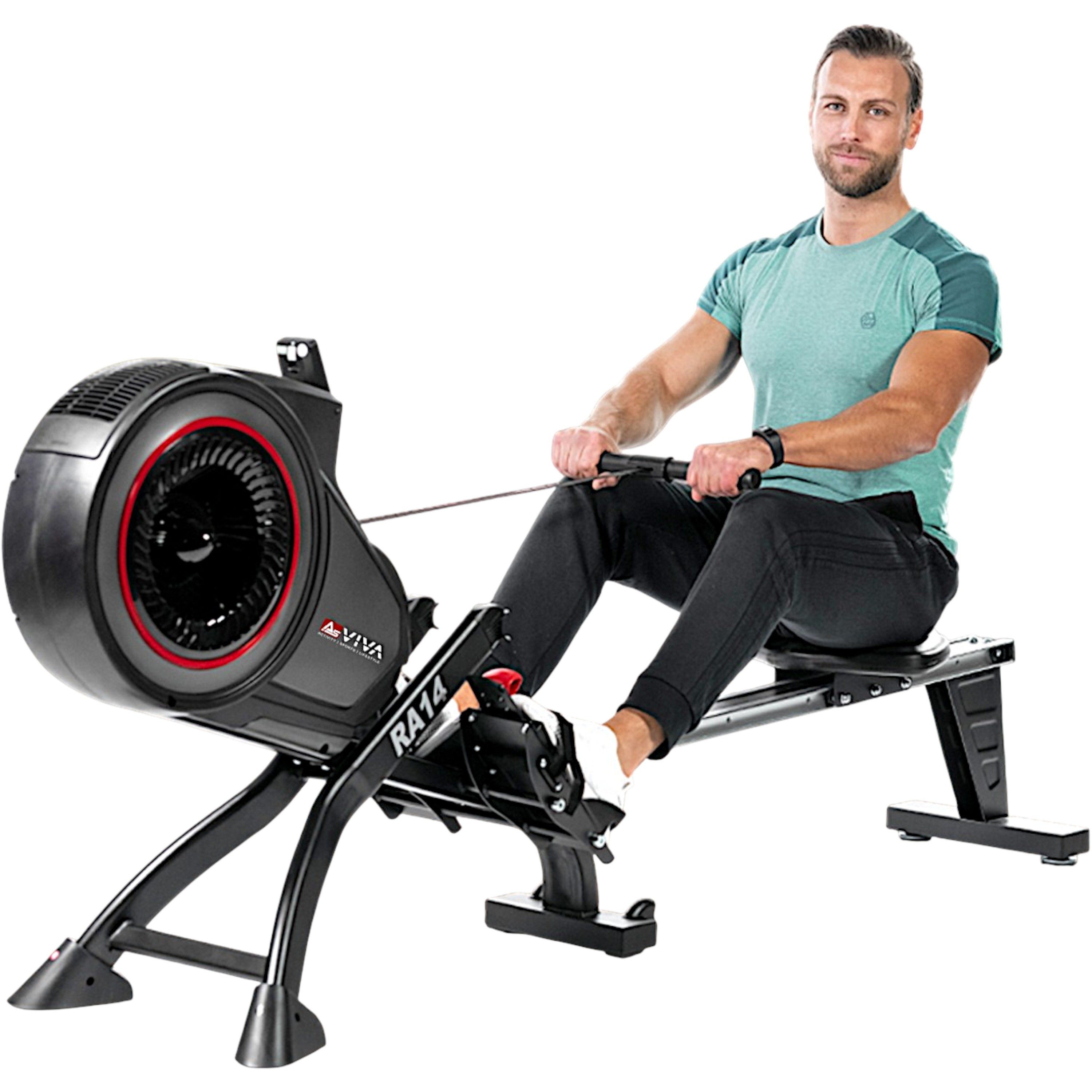 AsVIVA Rudergerät RA14 Magnetic Rower, platzsparend hochklappbar