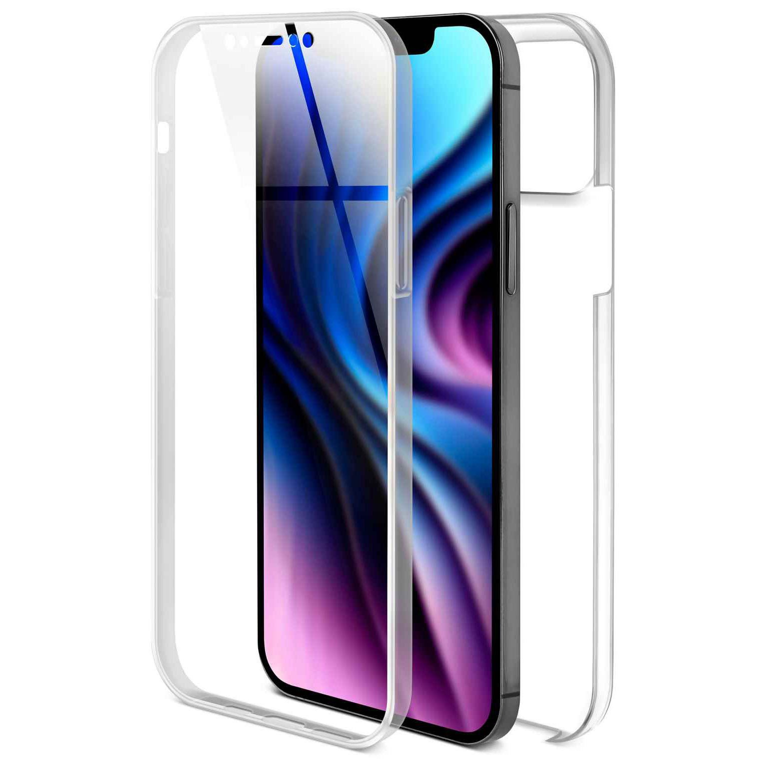 ONEFLOW Handyhülle für iPhone 12 Pro Hülle Komplett Schutz Touch Case 6,1 Zoll, 360 Grad Schutzhülle Transparent Rundumschutz Durchsichtig Beidseitig