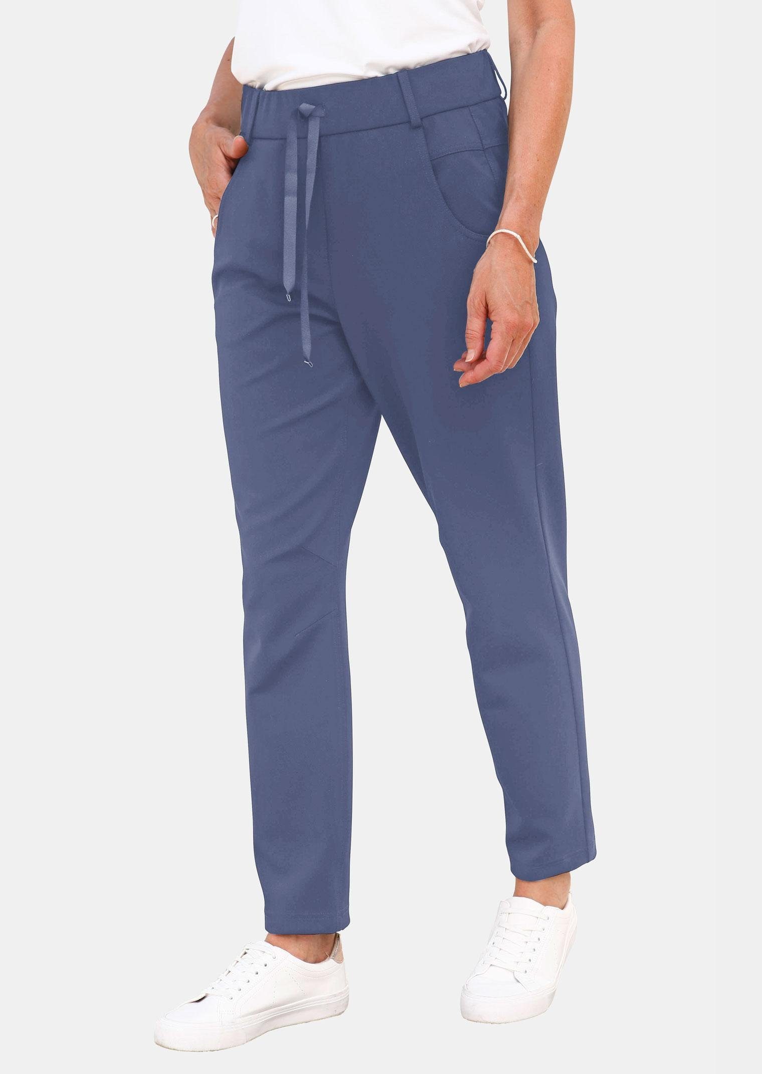 GOLDNER Stoffhose schieferblau