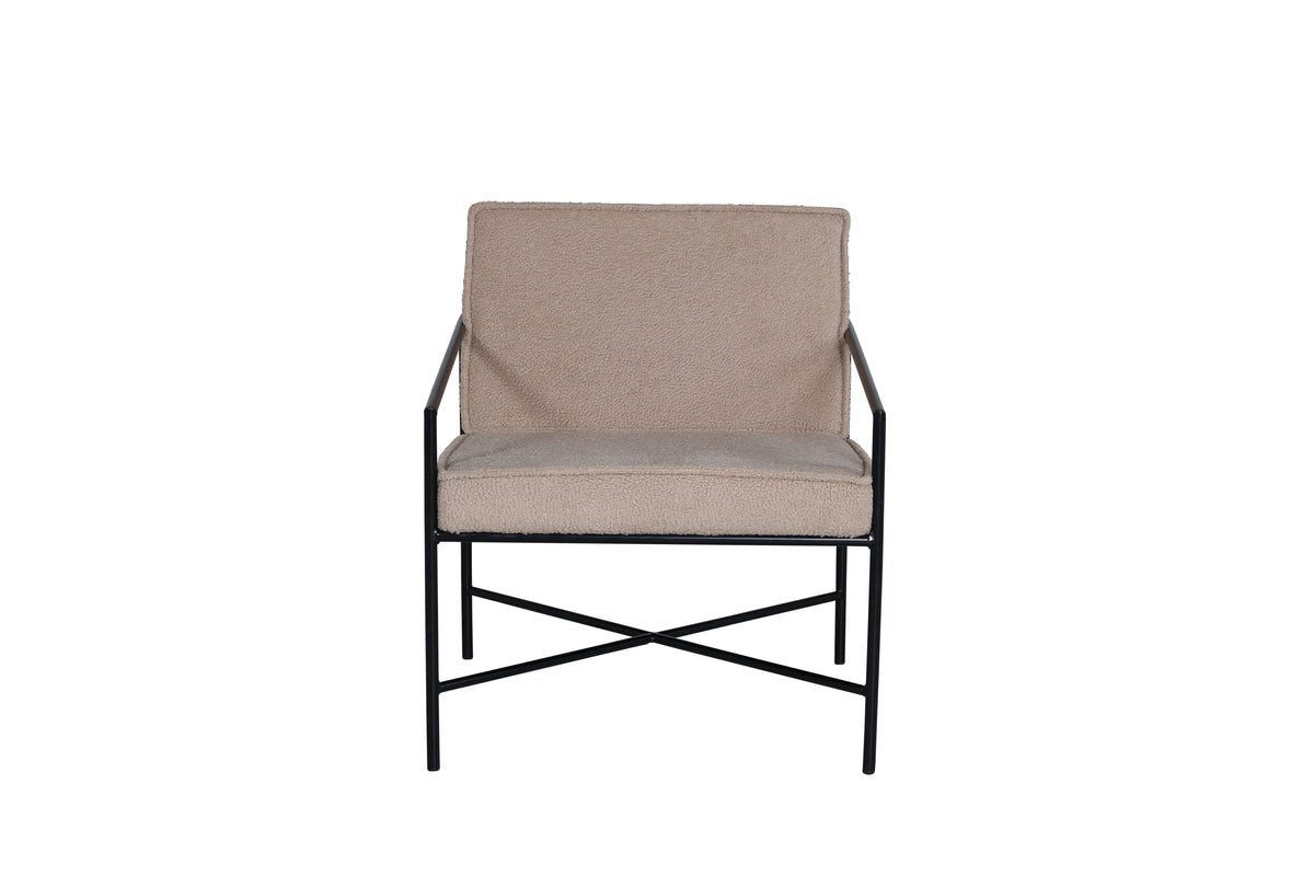 Luxusbetten24 Sessel Lorele, mit schlanken Metallkorpus