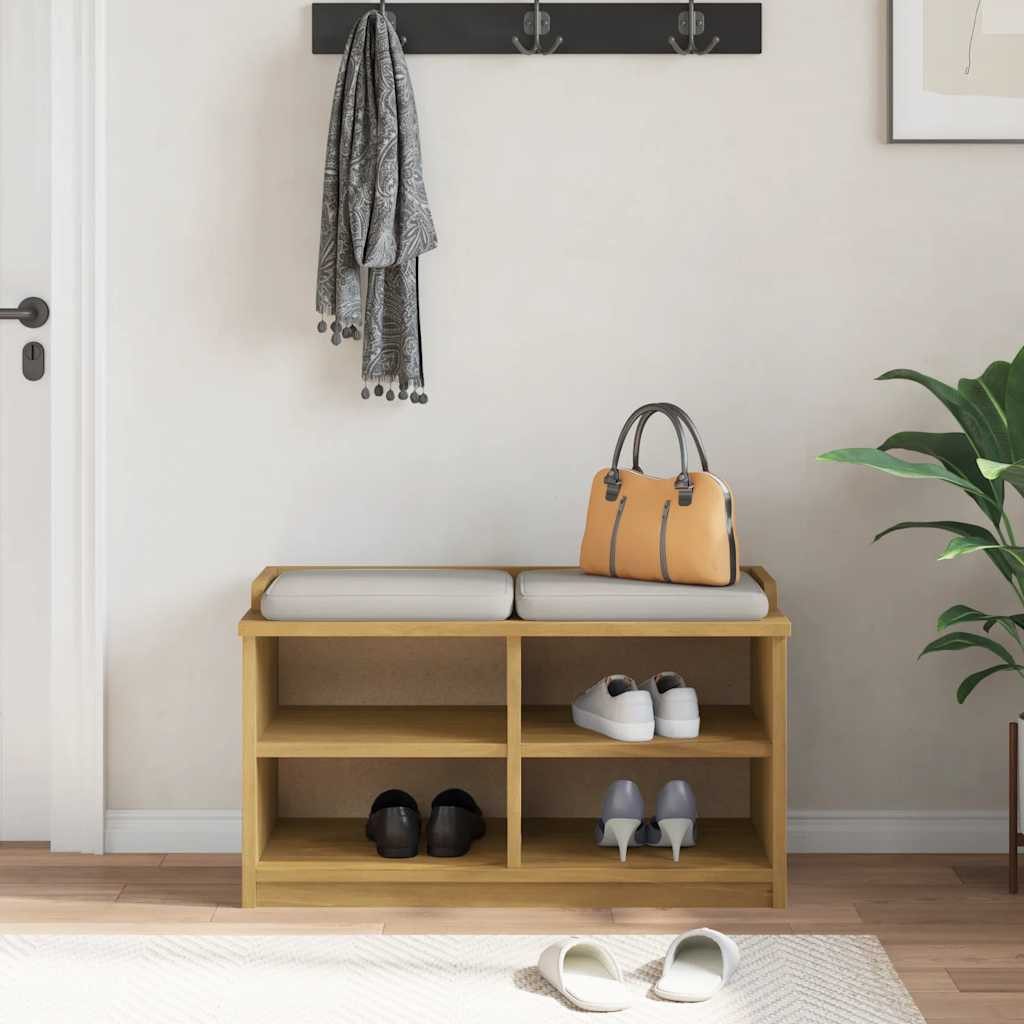 vidaXL Sitzbank Flurbank SANDNES 87x40x50 cm Massivholz Kiefer