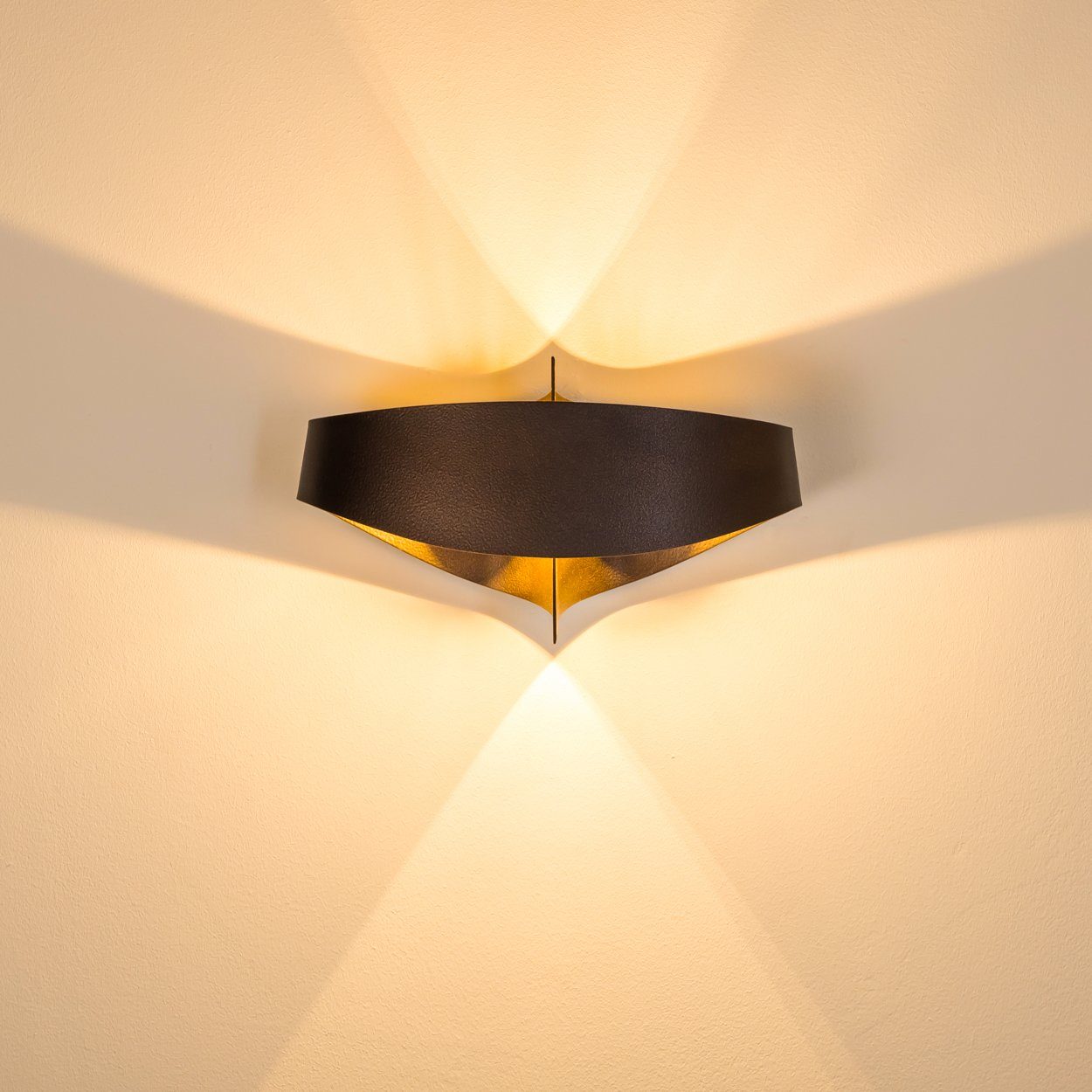 ohne in fliessendem »Aschi« Strahler Bronze/Braun, Wandlampe aus Design 2xG9 mit organisch Leuchtmittel, Metall Watt, 33 im Wandleuchte hofstein Lichteffekt