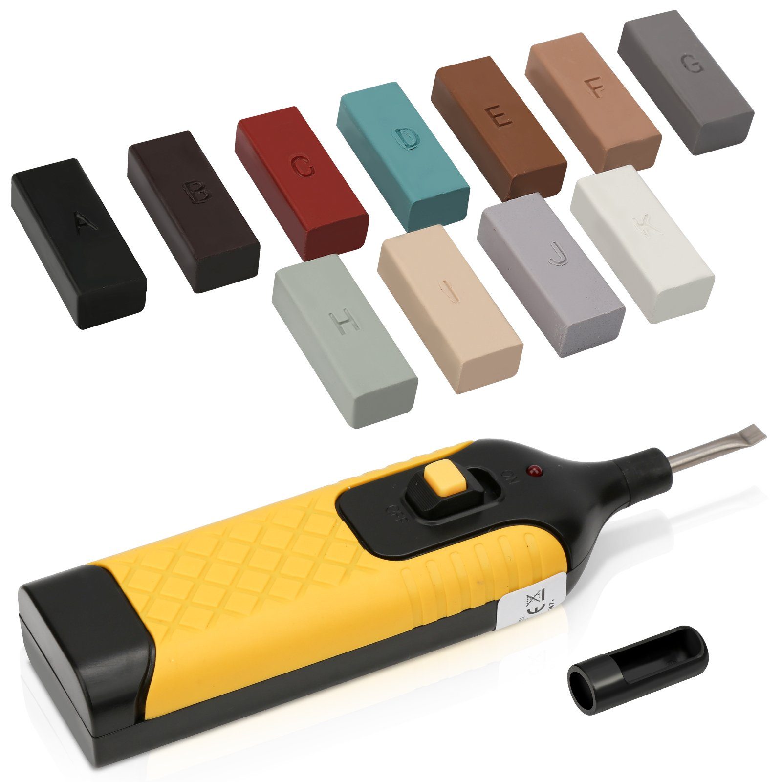 Laminat-Reparaturset Boden reparaturset mit 11 farbigen Wachsstiften für Fliesenböden