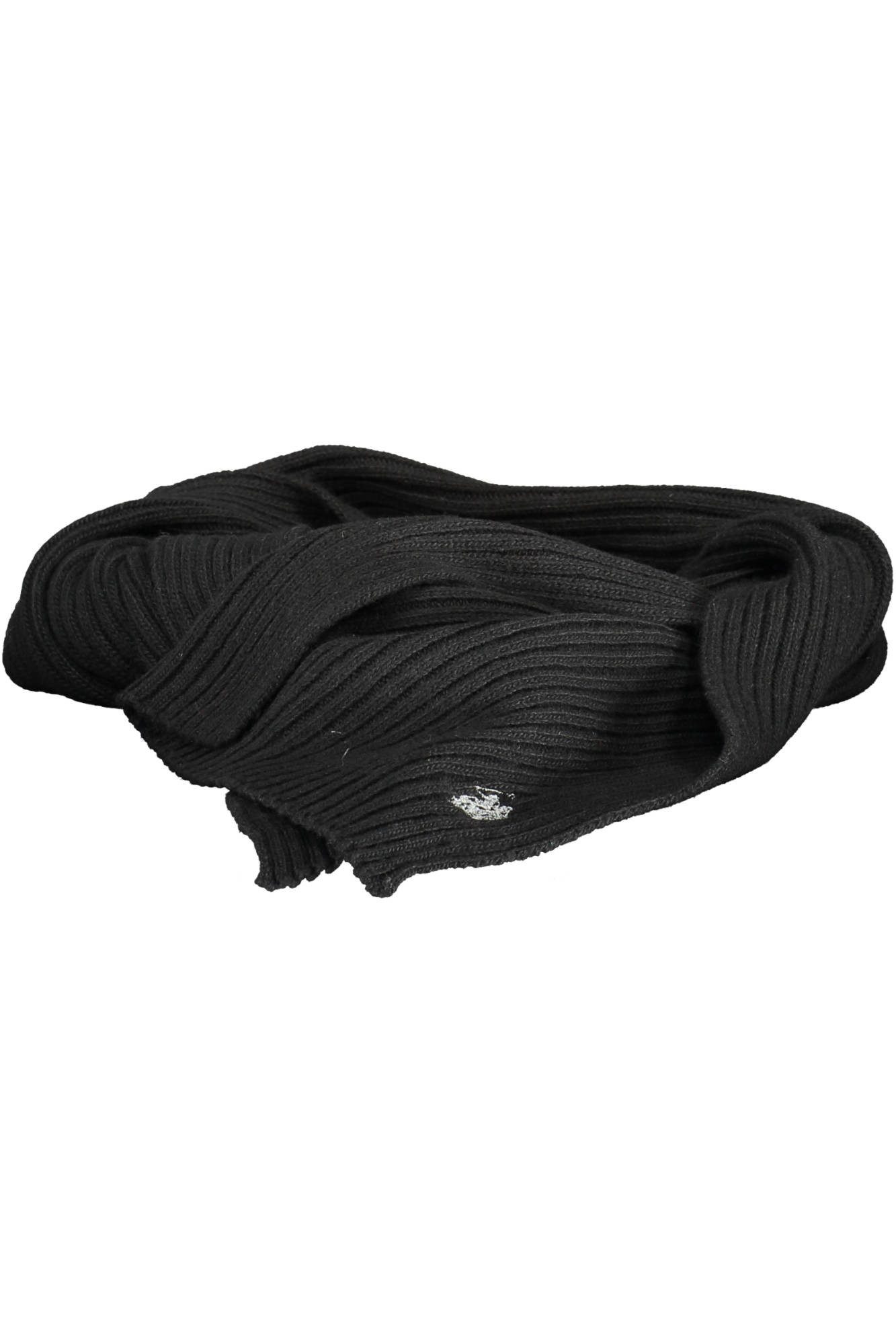 U.S. Polo Modeschal, Eleganter schwarzer Herrenschal mit Logo-Stickerei, 27x180 cm