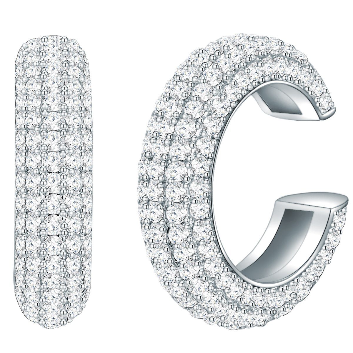 Lulu & Jane Ohrklemme silber, mit Zirkonia