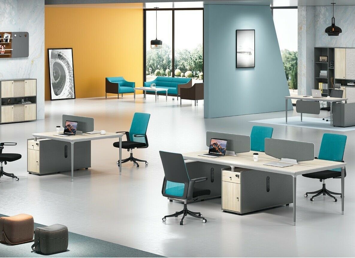 JVmoebel Schreibtisch, Möbel Einrichtung Ausstattung 4 Tisch Arbeitsplätze Callcenter