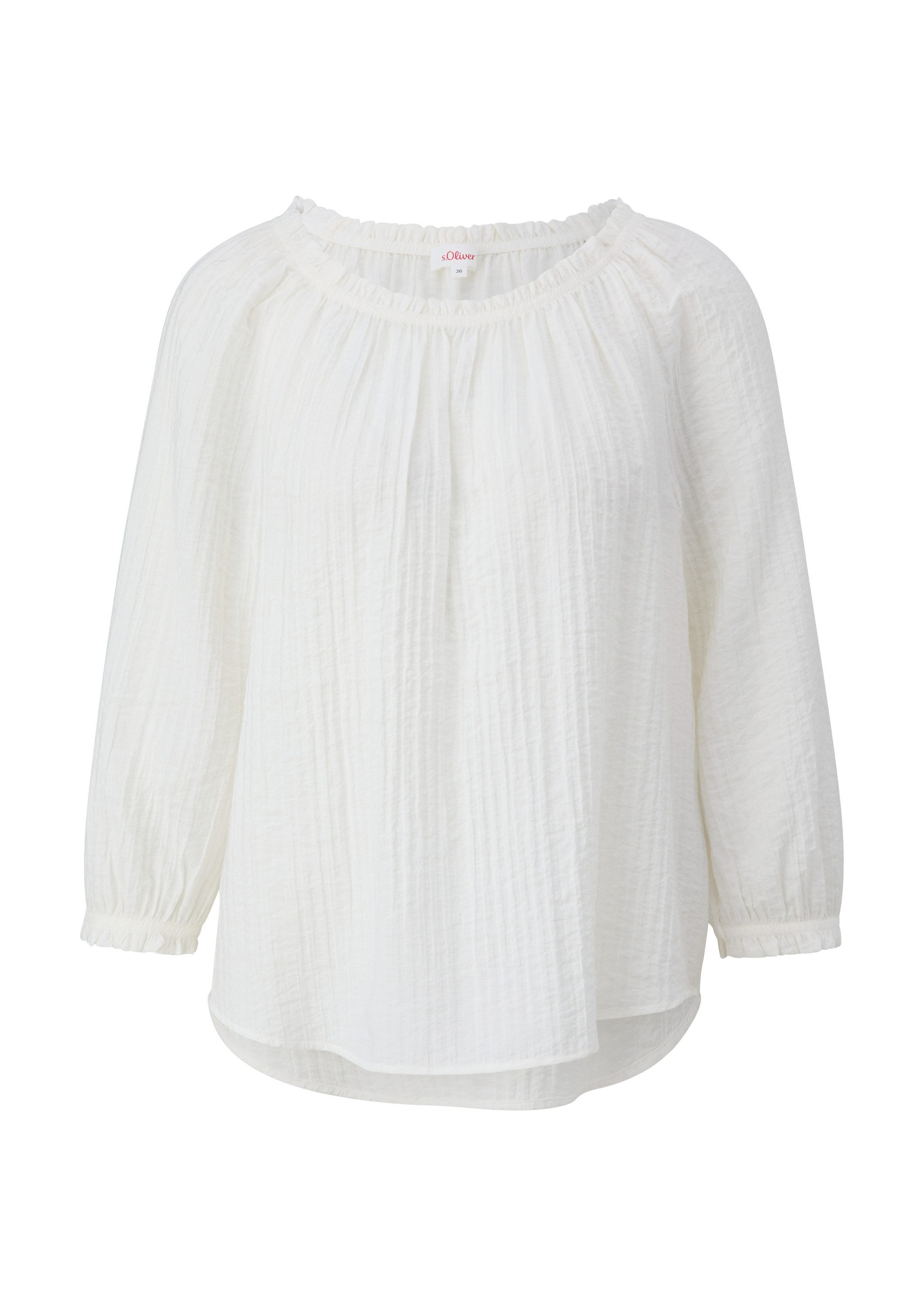 s.Oliver Kurzarmbluse Bluse Off-Shoulder-Bluse aus Viskosemix günstig online kaufen