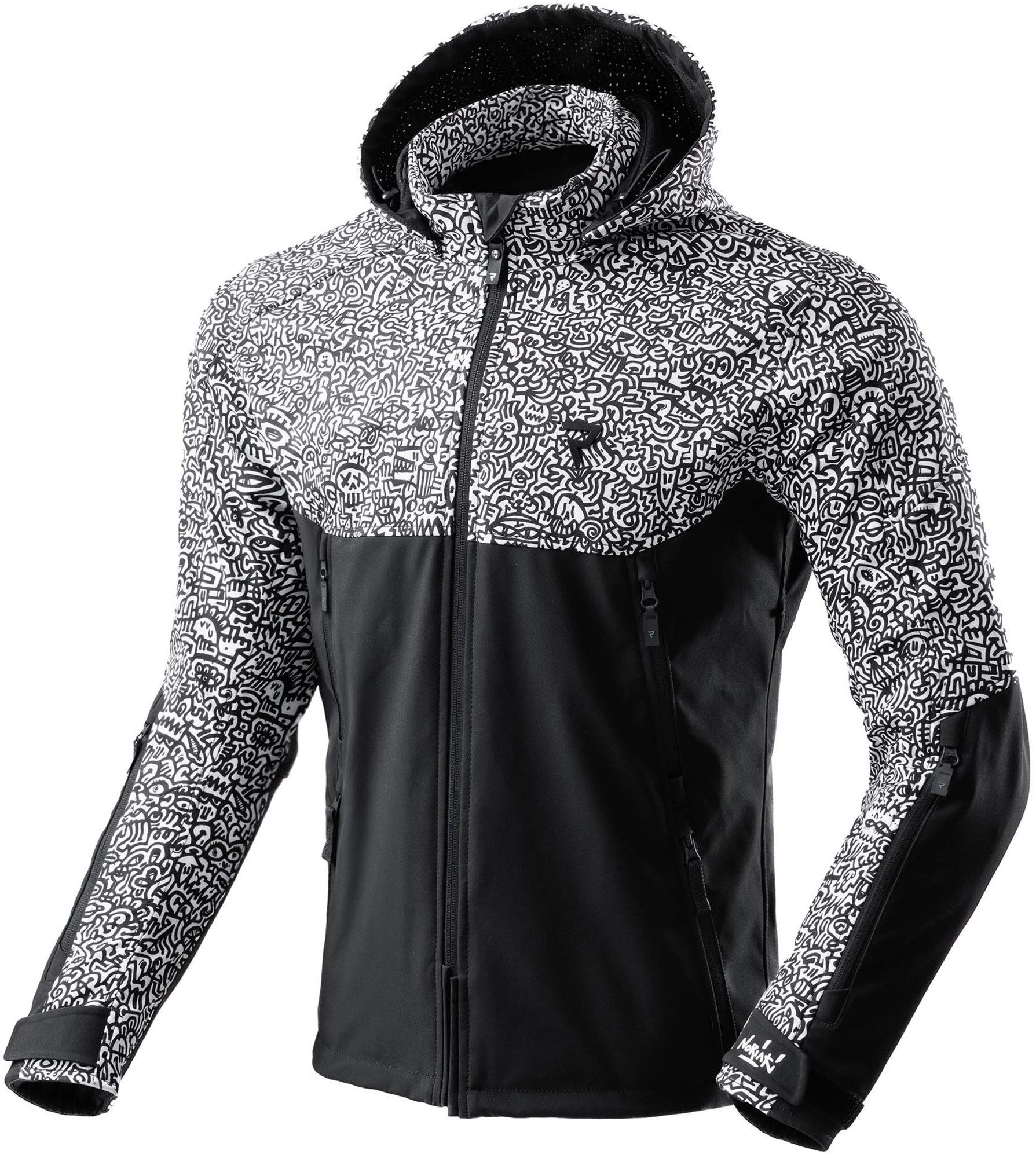 Rebelhorn Motorradjacke Slash Softshell wasserdichte Motorrad Textil Jacke Verbindungsreißverschluss,Ellenbogenprotektoren enthalten,Schulte