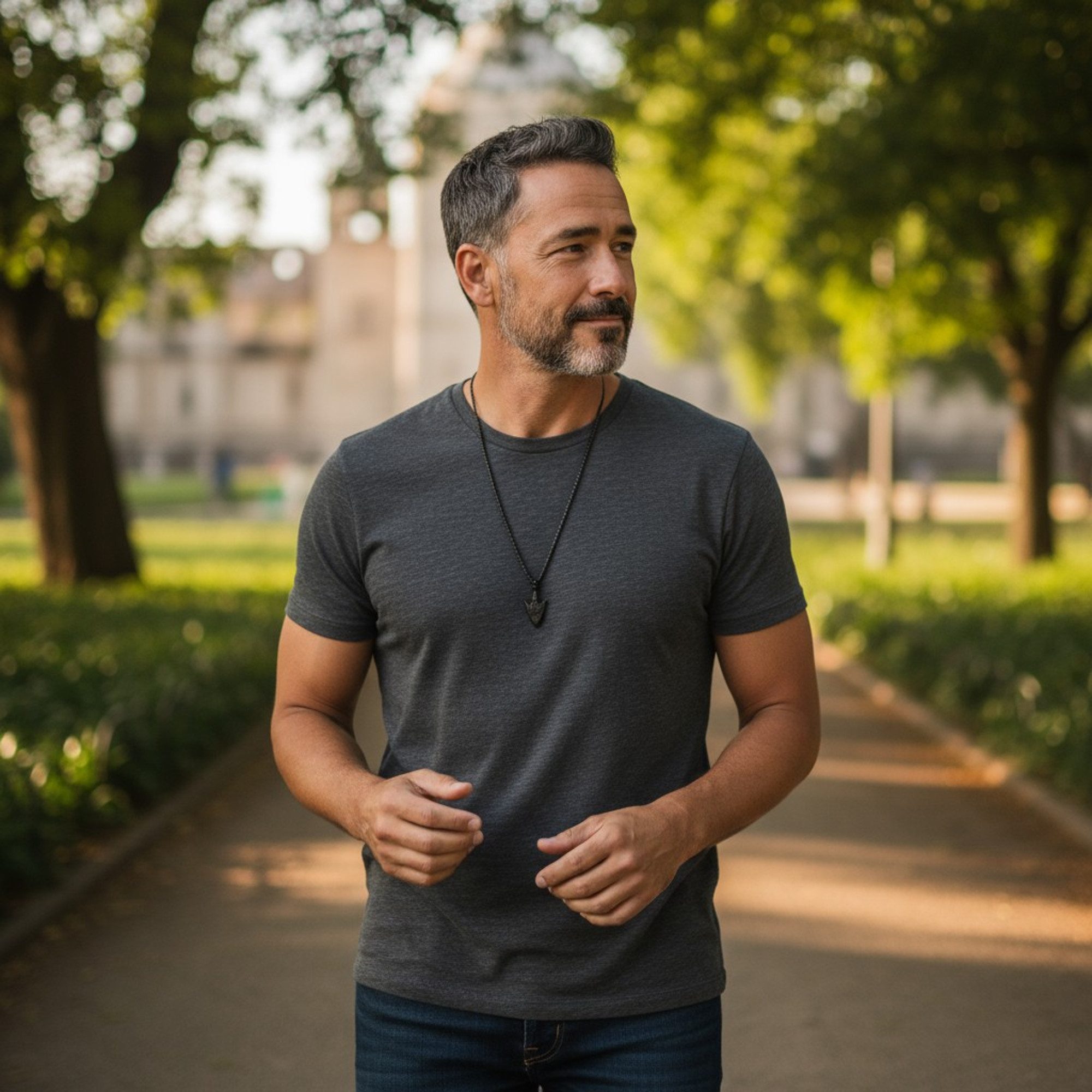 KARMA Kette mit Anhänger Halskette Pfeilspitze Silber od. Schwarz Herren Ed günstig online kaufen