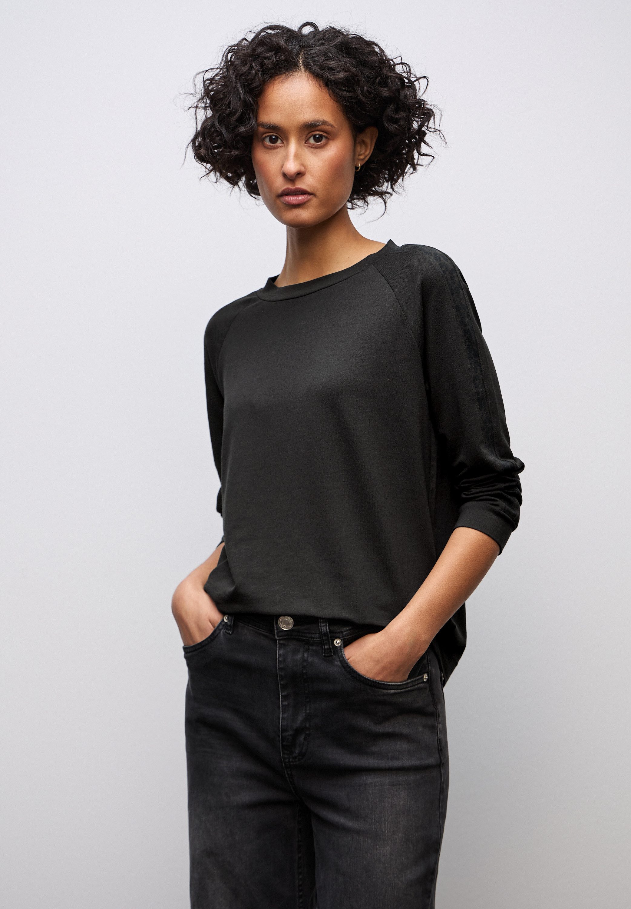 STREET ONE 3/4-Arm-Shirt mit Leo-Gallonstreifen günstig online kaufen