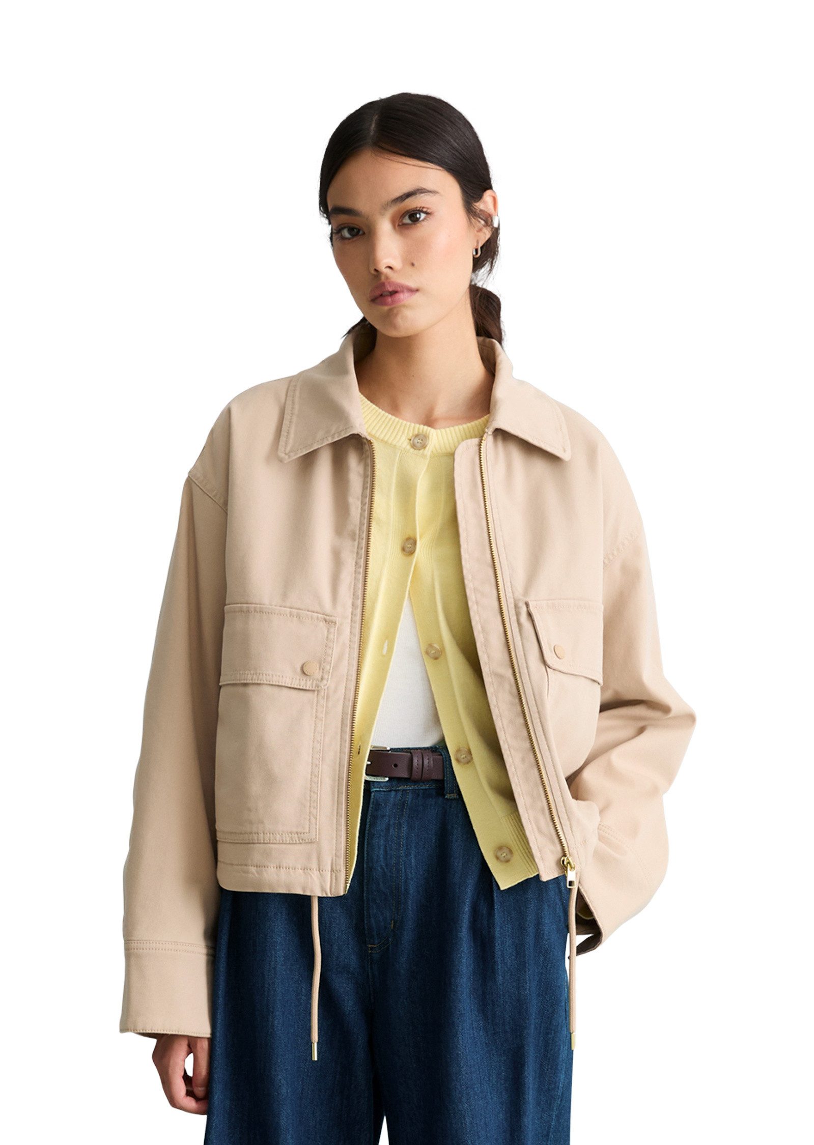 Marc O'Polo DENIM Outdoorjacke mit abnehmbarem Teddykragen