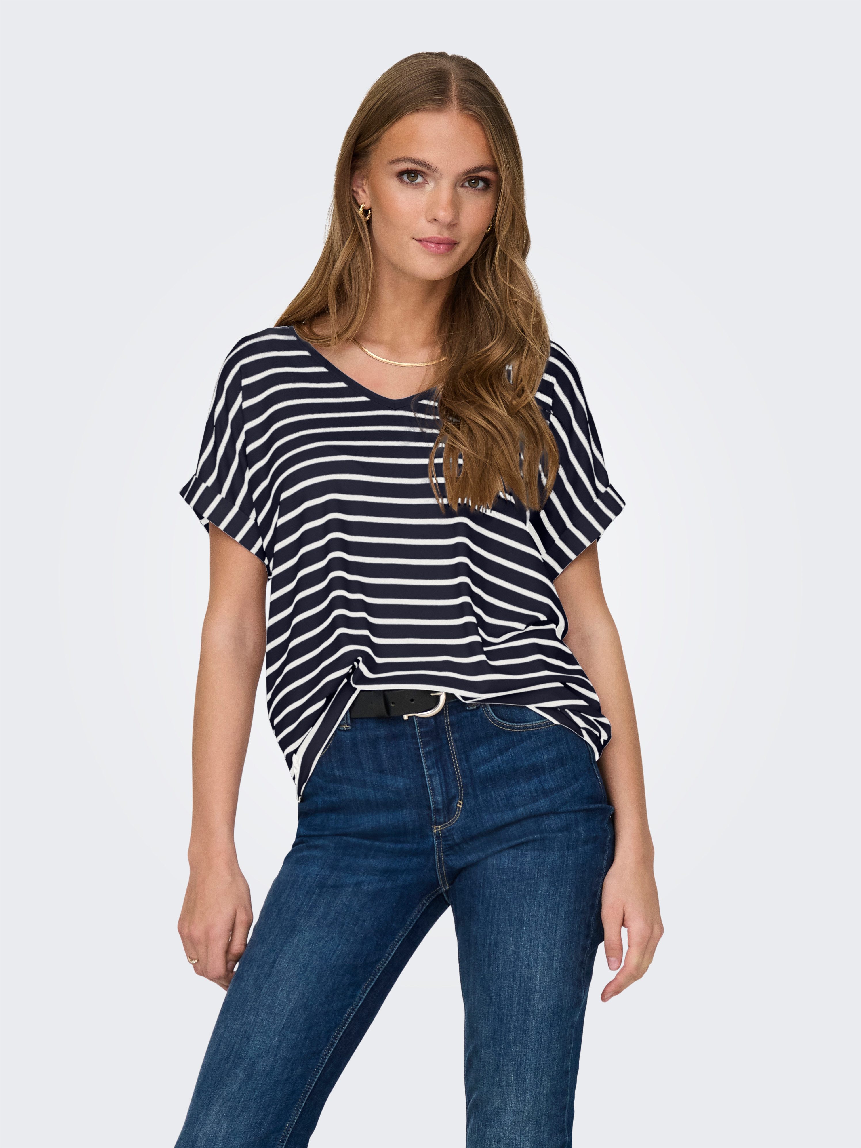 ONLY V-Shirt ONLMOSTER V-NECK TOP JRS günstig online kaufen