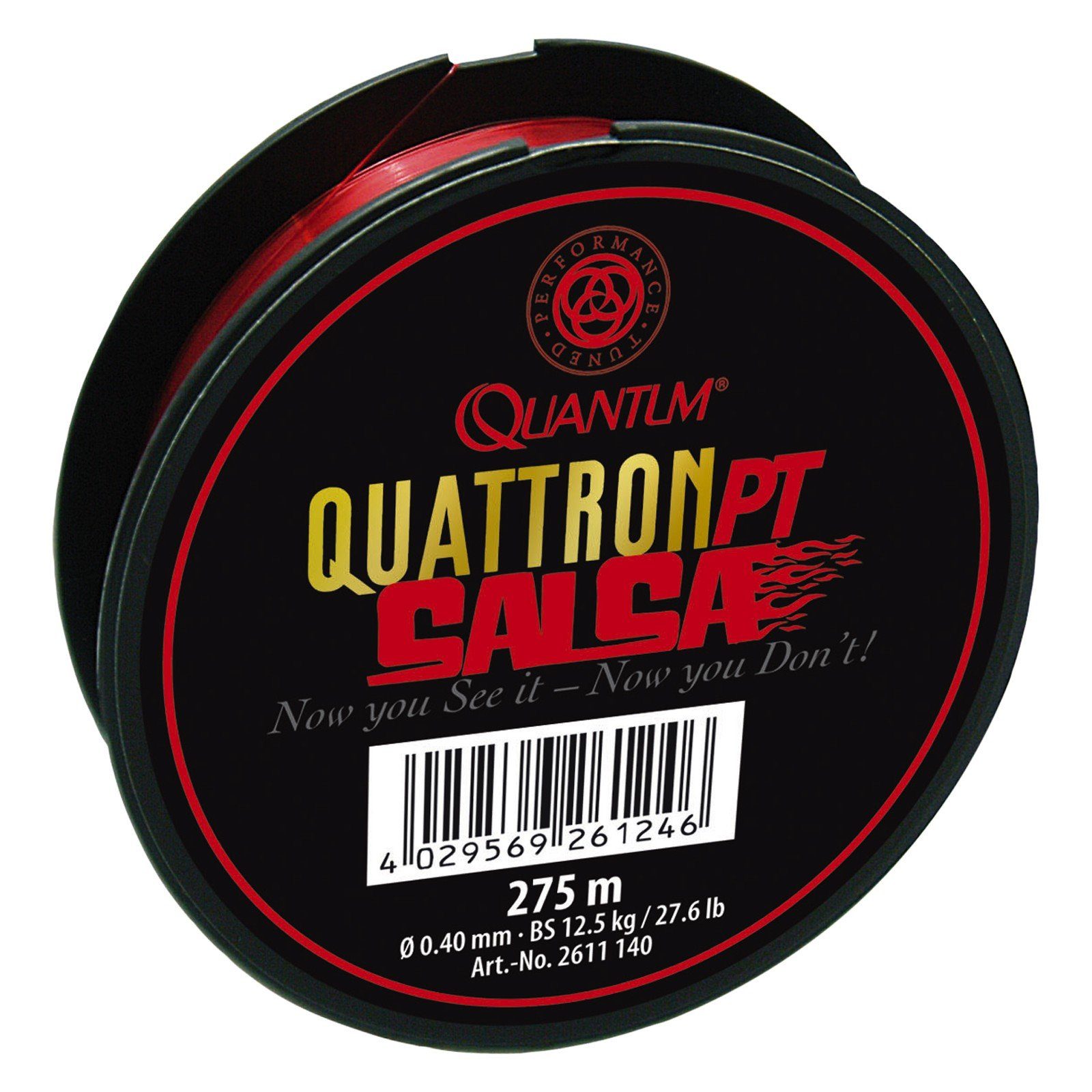 Quattron Angelschnur 0,35 PT Salsa Red Quantum 275m Monofile Angelschnur, Quantum