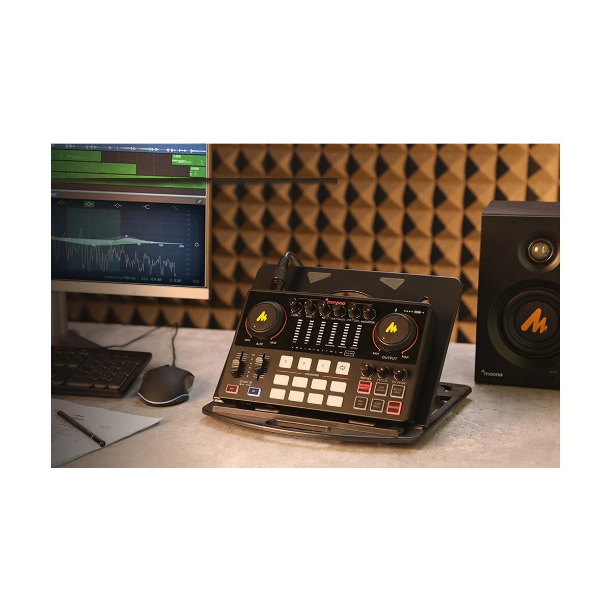 Maono Maono AME2 Soundkarte Schwarz für Streaming & Podcast Soundkarte