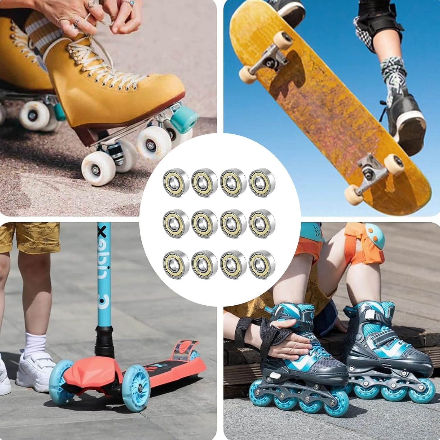 FELIXLEO Kugellager 12 Stück 608zz Kugellager Metall Rillenkugellager 8x22x7mm Skateboard (1-St)