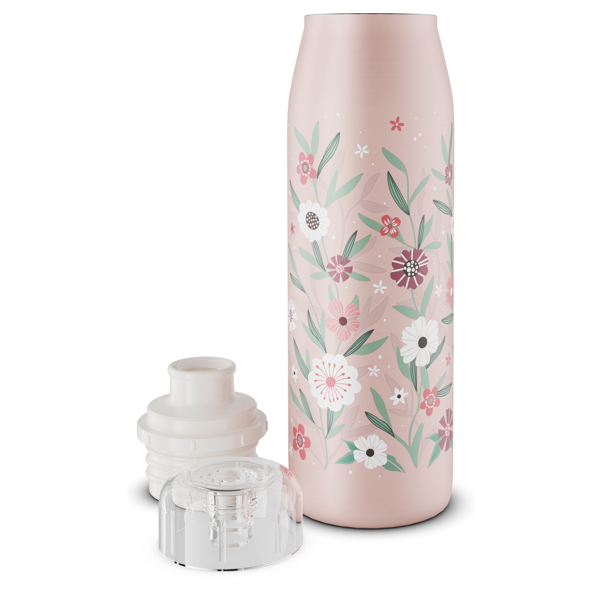 Alfi Isolierflasche, alfi Isolier-Trinkflasche 'isoBottle Kids' 0,5 Liter, Blumenmotiv