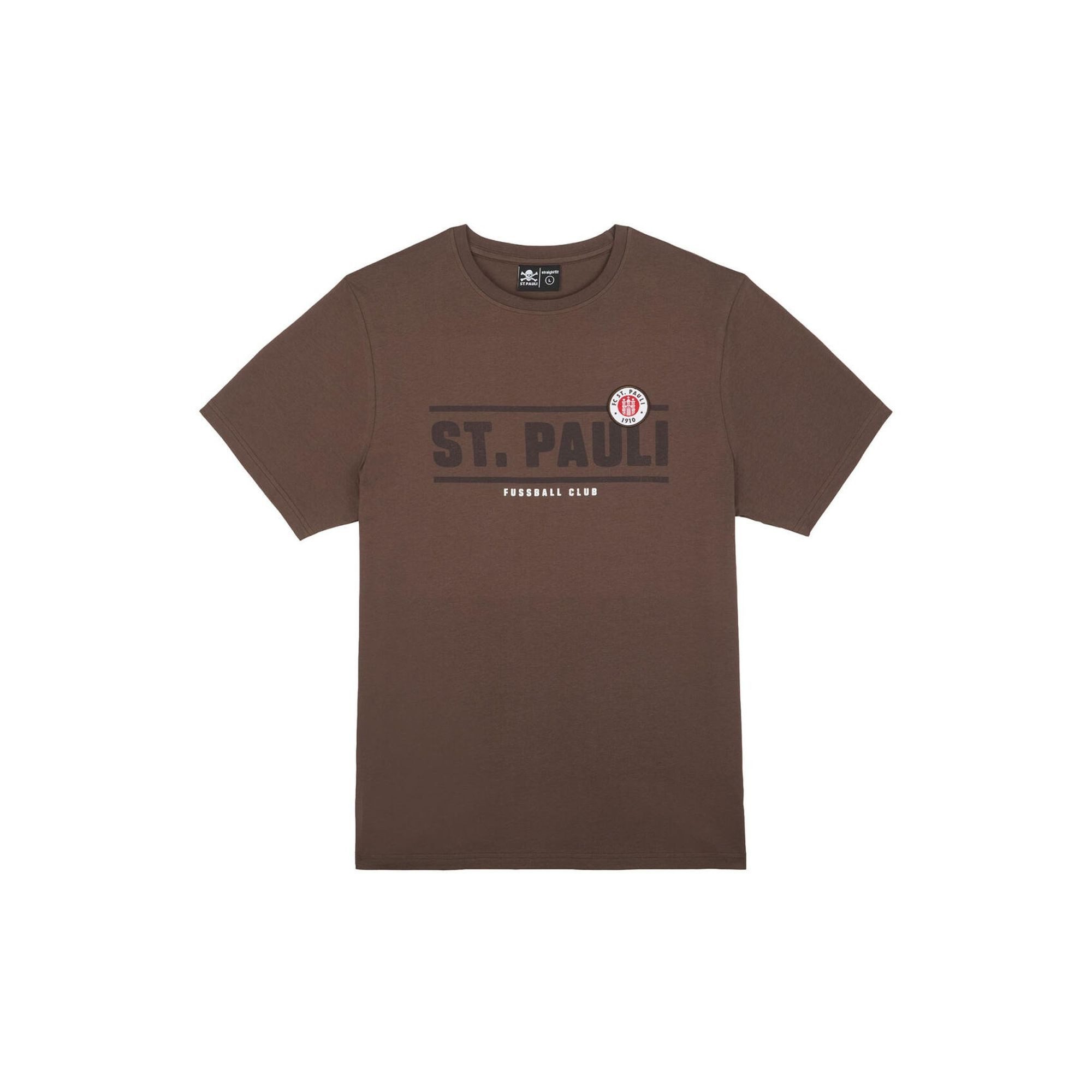 FC St. Pauli T-Shirt FC St. Pauli - T-Shirt Classic mit Logo - braun