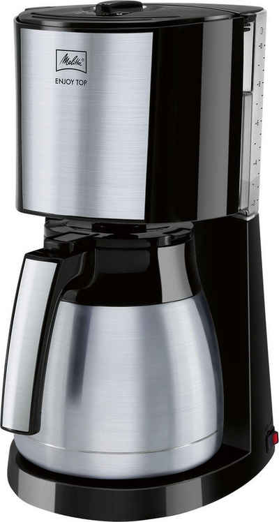 Melitta Filterkaffeemaschine Enjoy® Top Therm, 1,25l Kaffeekanne, Papierfilter 1x4, mit Thermkanne aus Edelstahl
